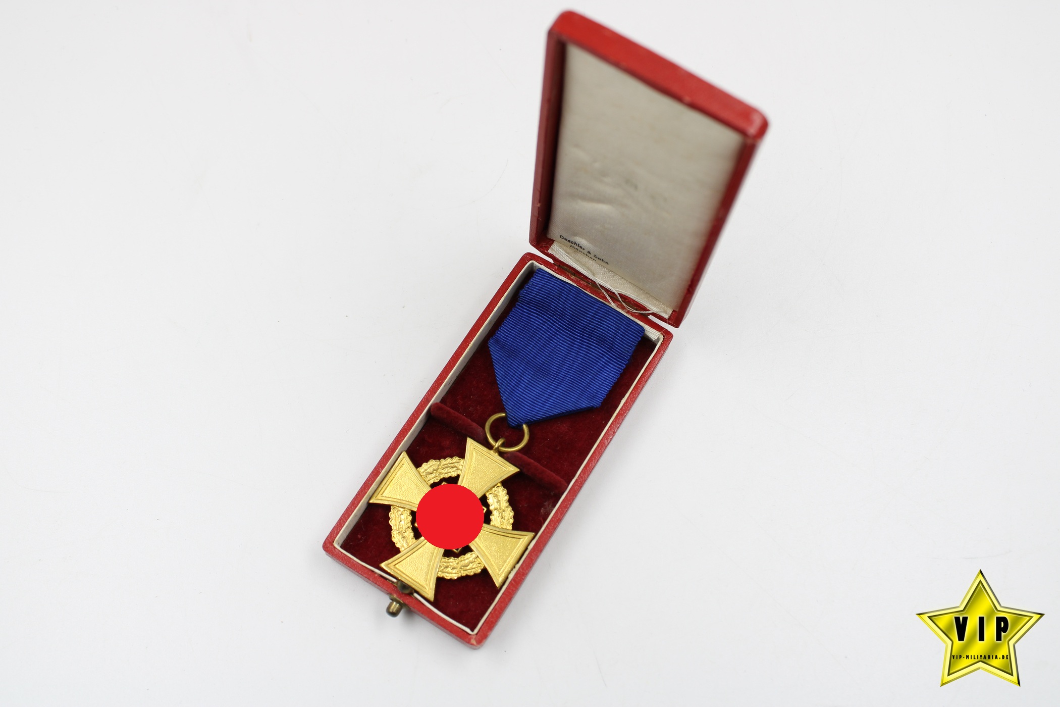 Treuedienst Ehrenzeichen in Gold 40 Jahre im Etui Hersteller Deschler & Sohn, München 