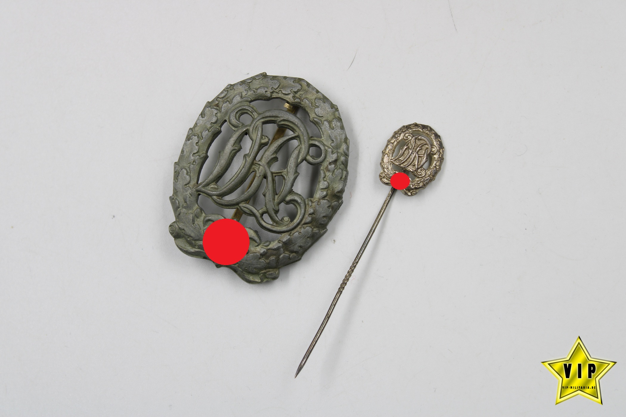 DRL Sportabzeichen + Miniatur seltener Hersteller Fritz Kohm, Pforzheim