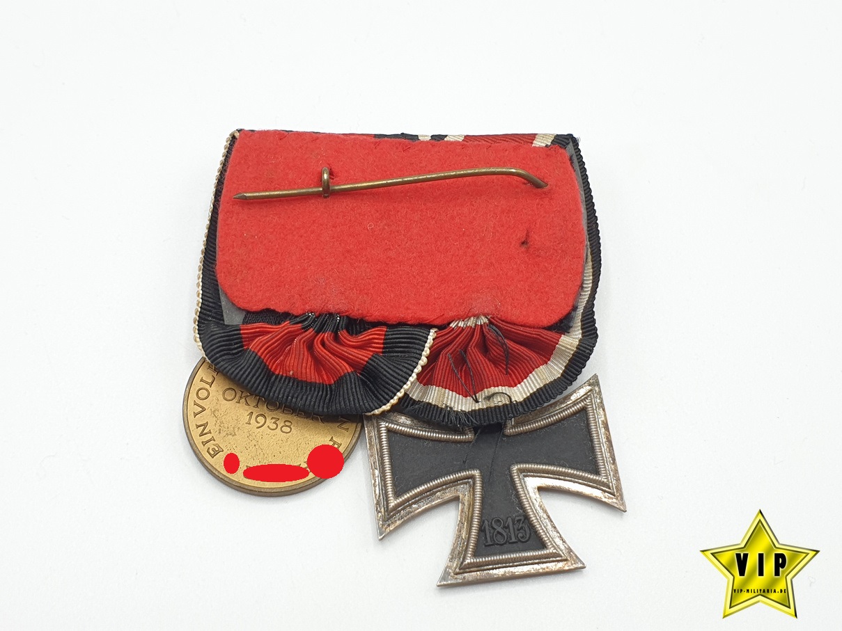 Zweier-Spange Eisernes Kreuz + Anschlussmedaille
