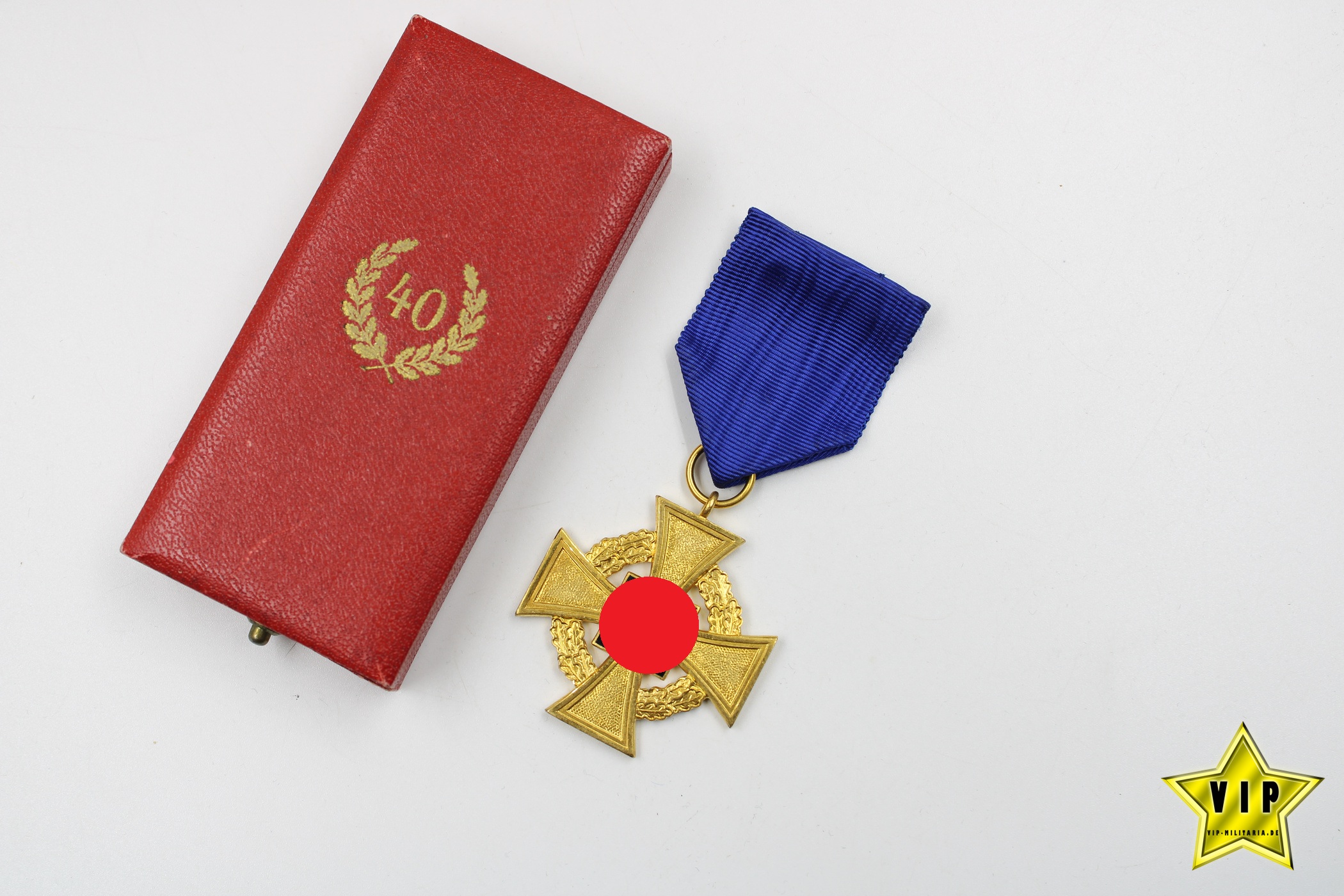 Treuedienst Ehrenzeichen in Gold 40 Jahre im Etui Deschler & Sohn, München 