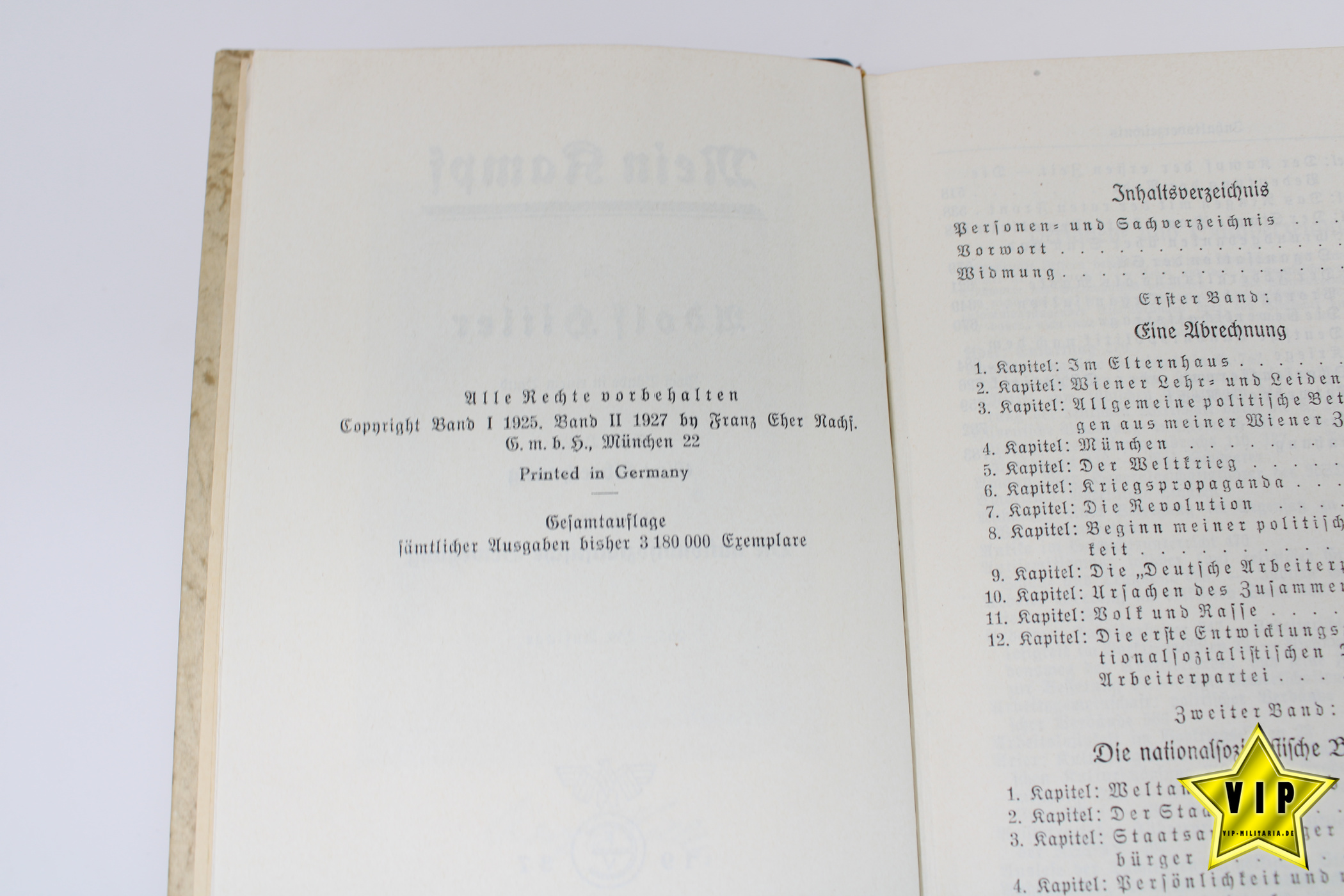 Mein Kampf mit Stadtwappen München 1937 mit Widmung
