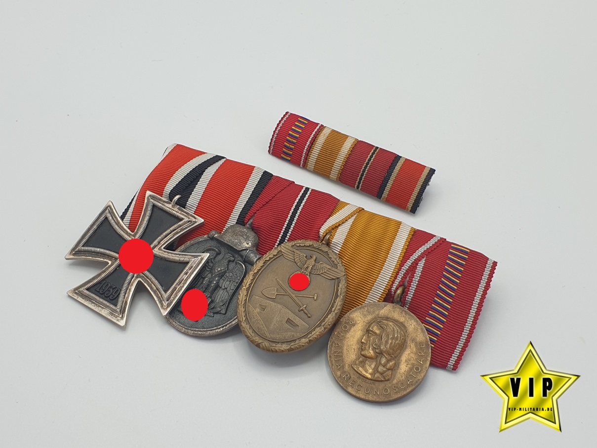 4- fach Spange Krimschild Träger, Eisernes Kreuz 2. Klasse