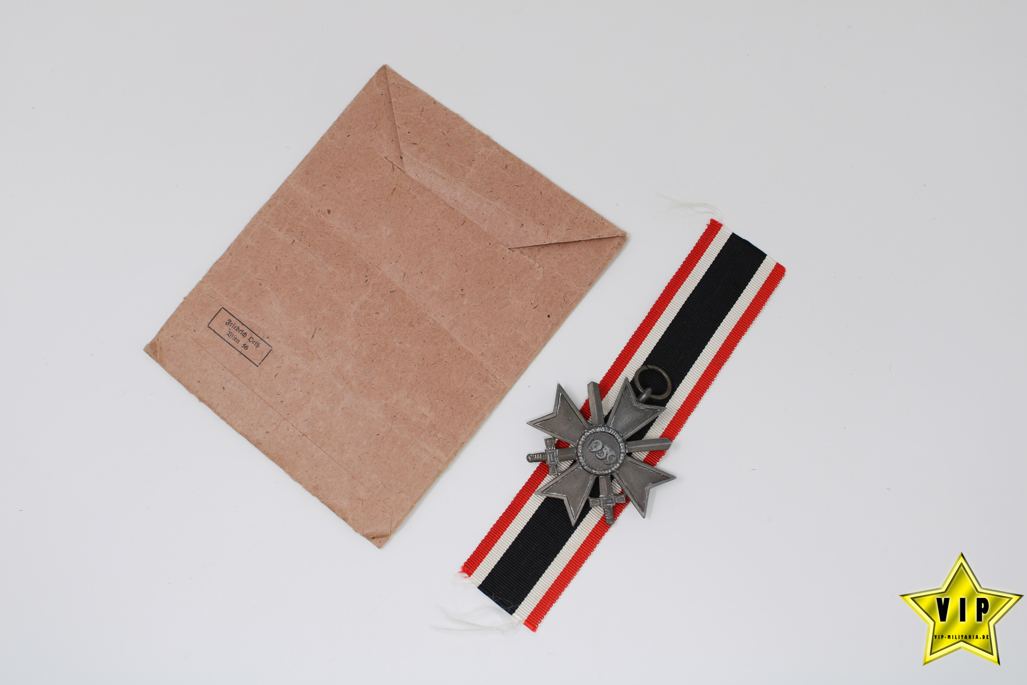 Kriegsverdienstkreuz 2. Klasse mit Schwerter + Tüte Hersteller L/15