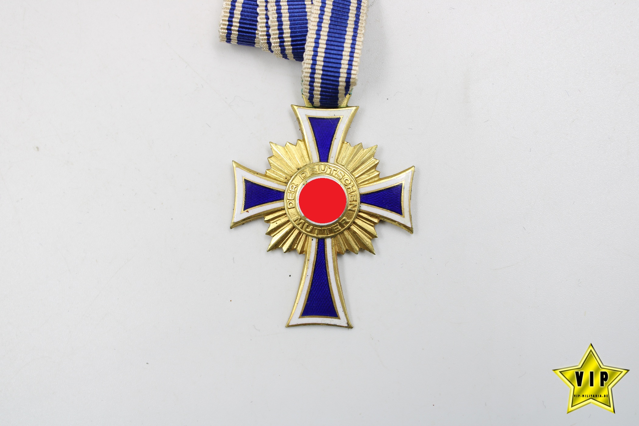Mutterkreuz Gold im Verleihungsetui mit Hersteller 