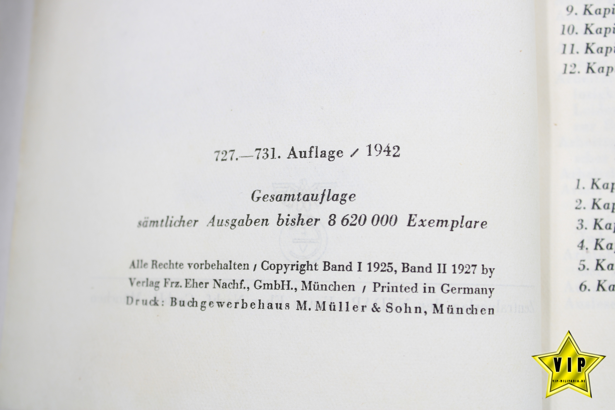 Mein Kampf 1942 mit Schutzumschlag in Lateinschrift