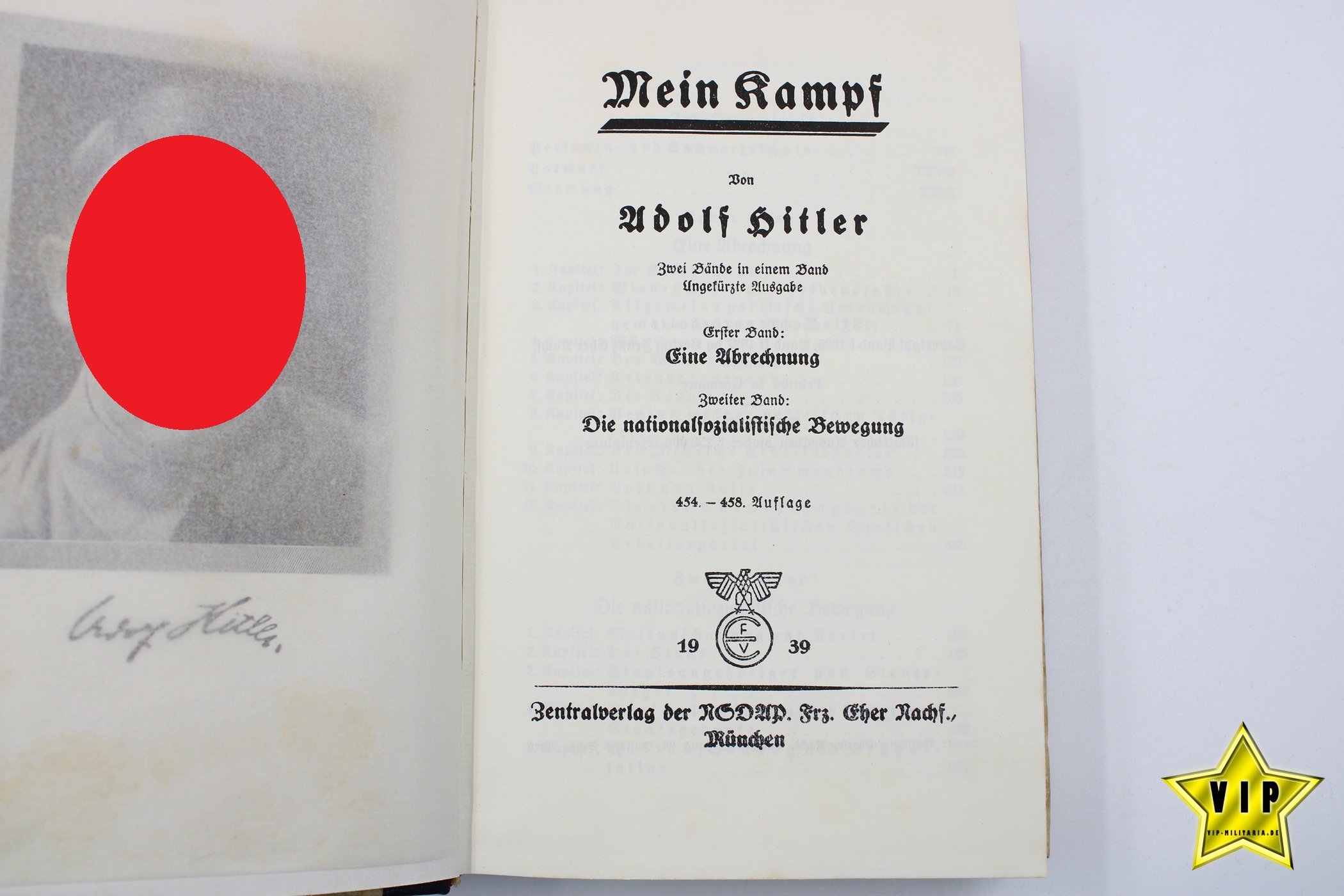 Mein Kampf 1939 im Schuber mit Goldschnitt