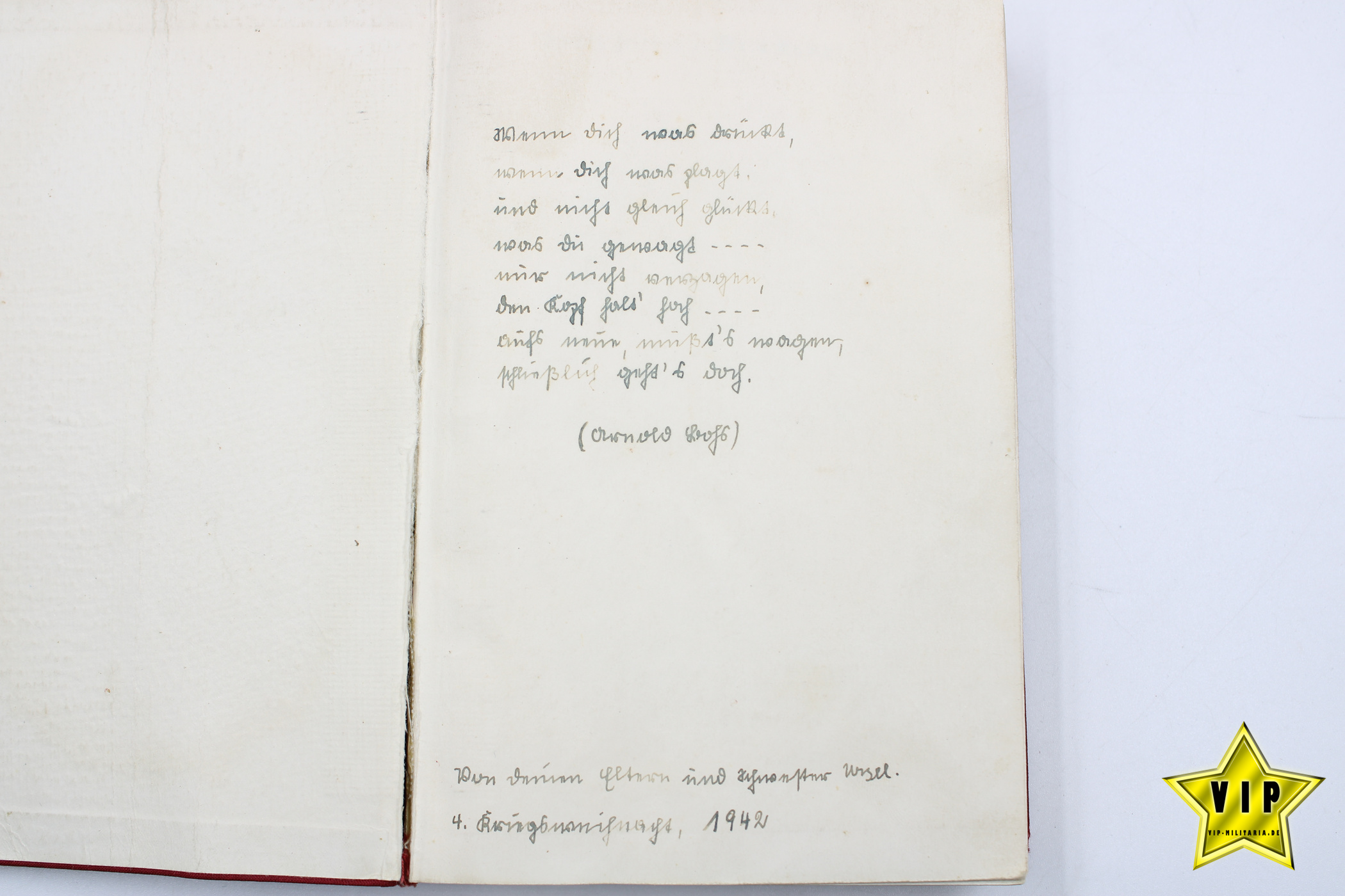 Mein Kampf 1940 rote Tornister Ausgabe Taschenbuch mit Widmung