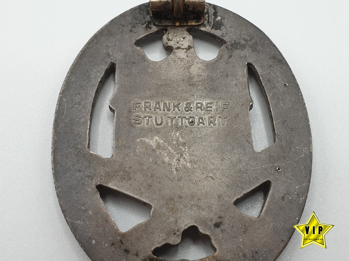 Allgemeines Sturmabzeichen in Silber " Frank & Reif Stuttgart " Allgemeines Sturmabzeichen in Silber " Frank & Reif Stuttgart "