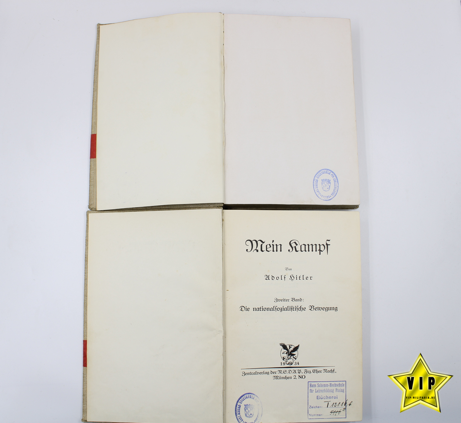Mein Kampf Geschenkausgabe 2 Bände von 1934 Band 1 + 2 Bücherei Ausgabe
