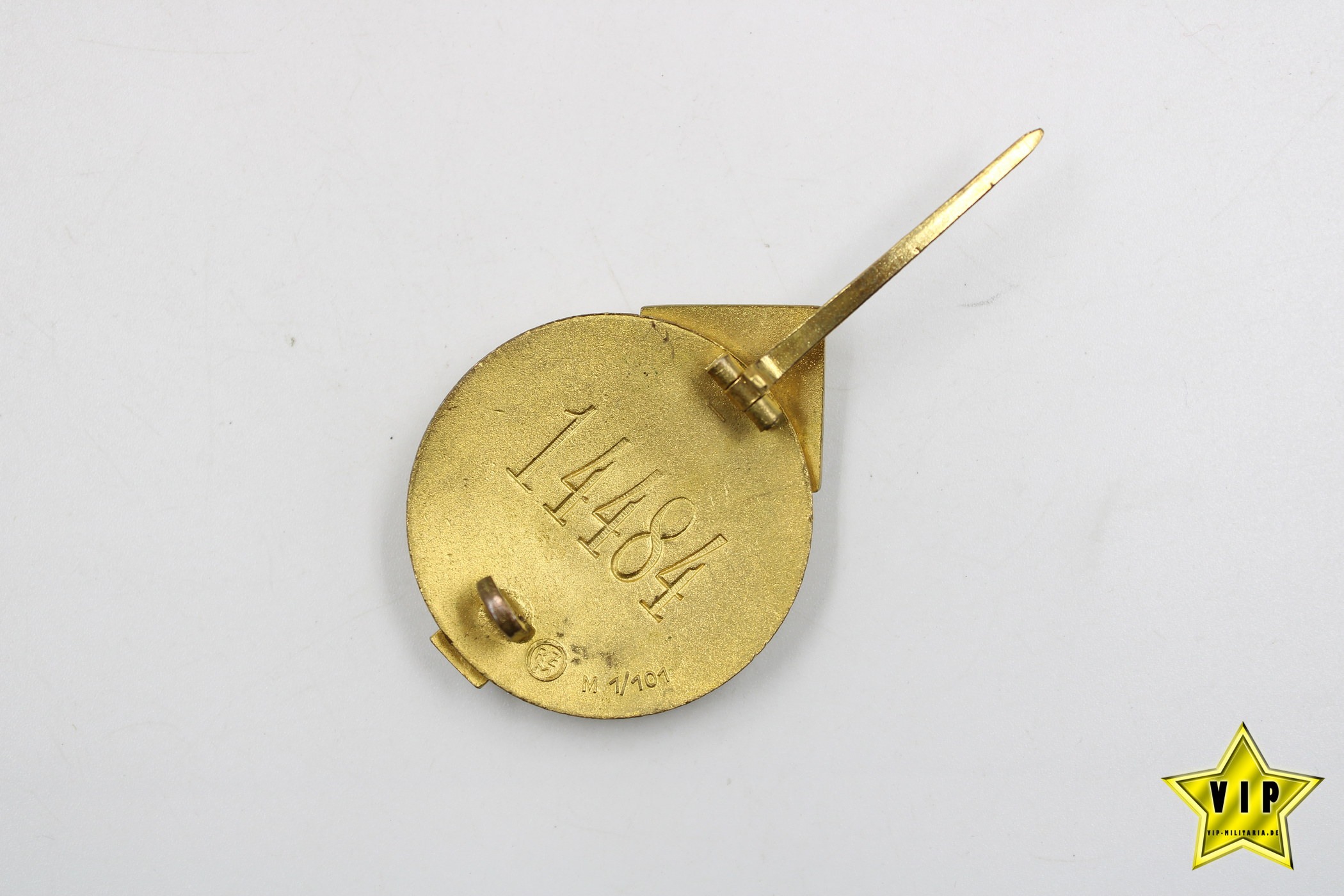 Hitlerjugend Führer Sportabzeichen Gold "A" Stück mit Verleihungsnummer 