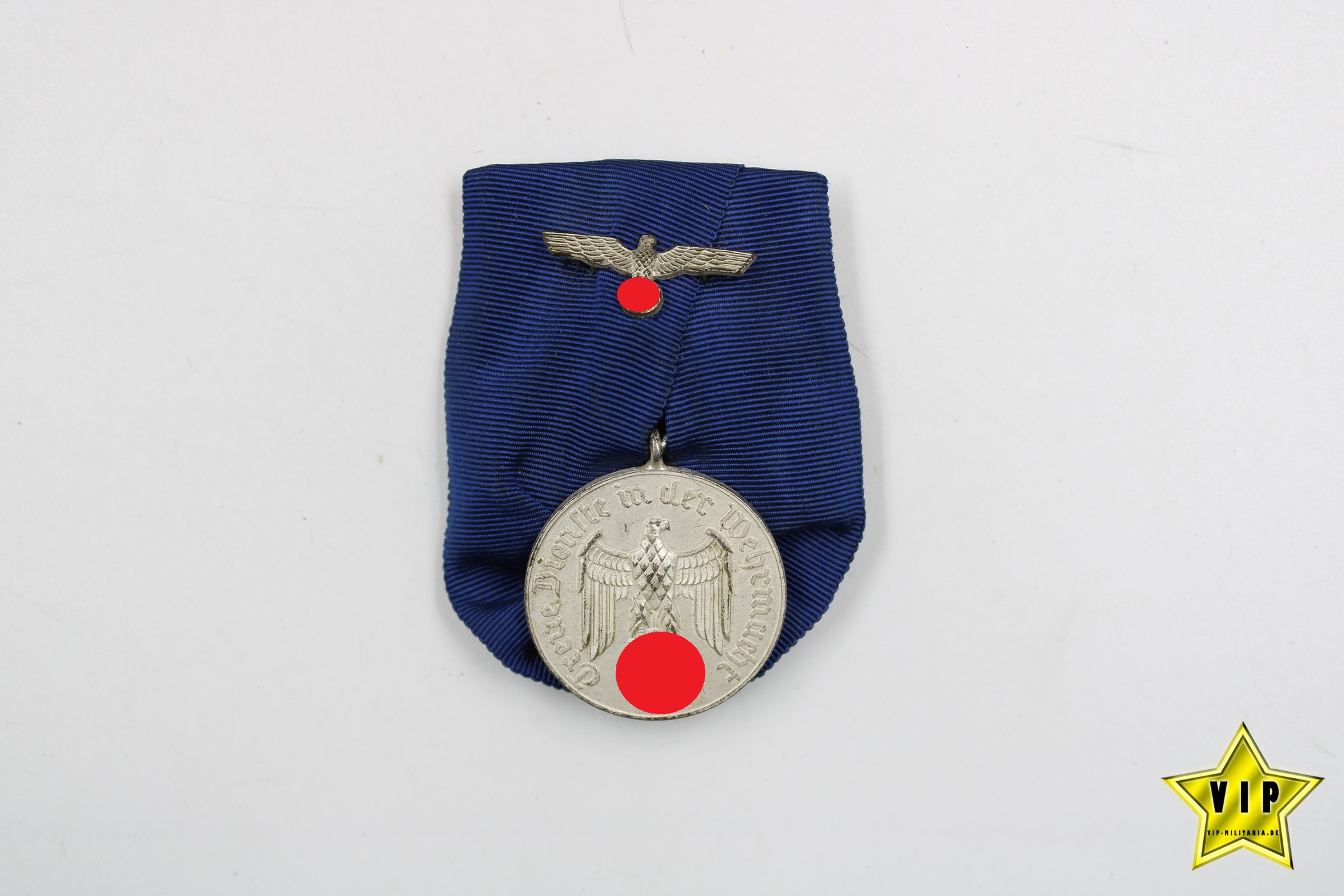 Wehrmacht Dienstauszeichnung 4. Klasse 4 Jahre an Einzelspange mit Adlerauflage