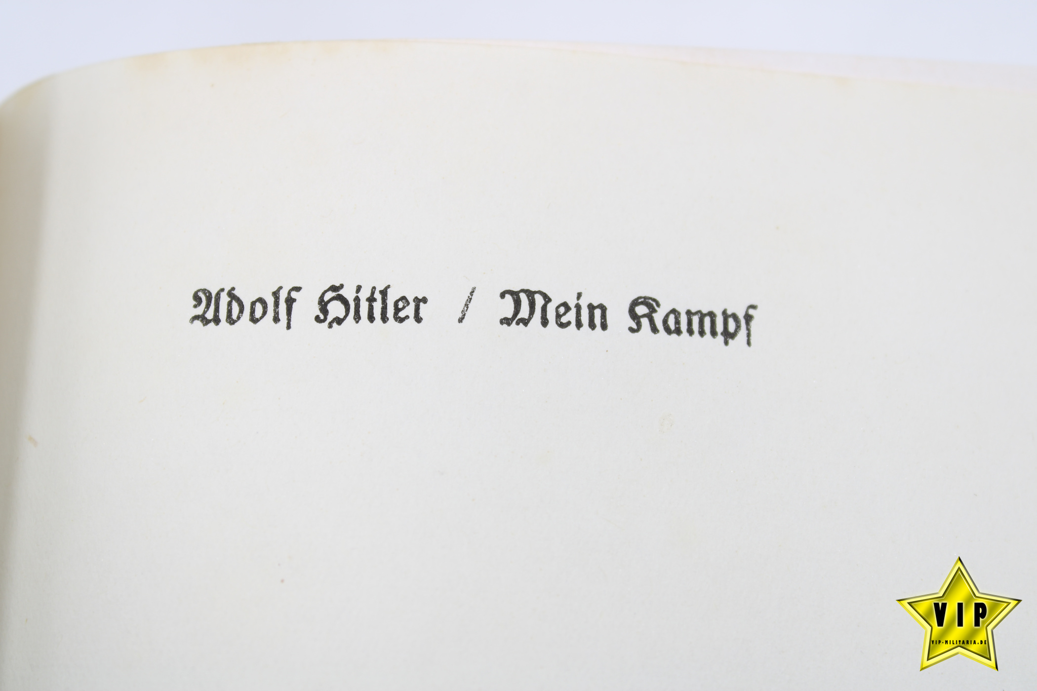 Mein Kampf 1939 Hochzeitsausgabe mit Widmung der Gemeinde Schieder
