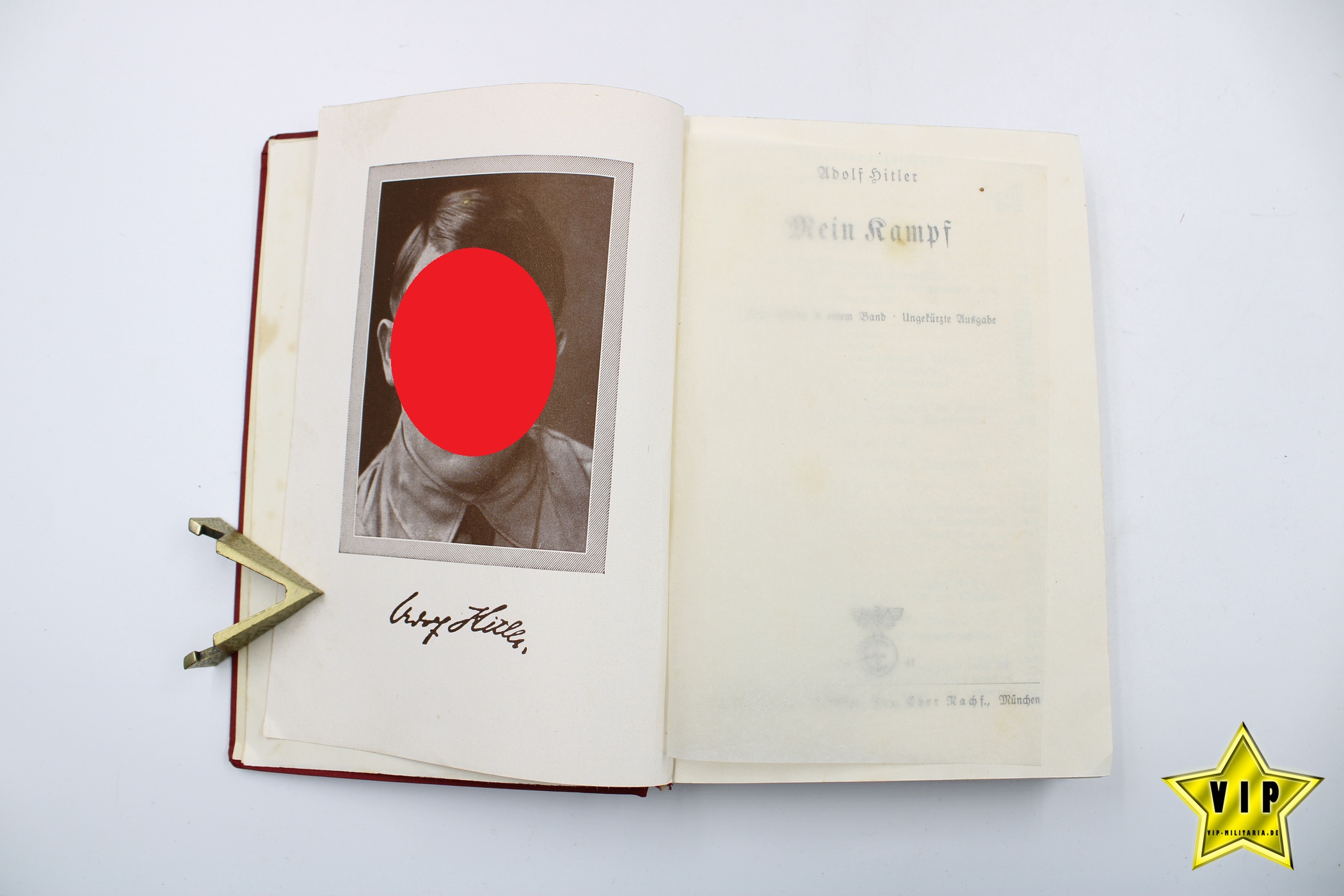  Mein Kampf 1941 Tornisterausgabe im Schuber mit Widmung