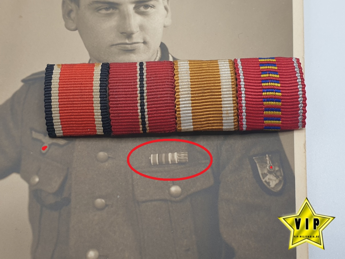 4- fach Spange Krimschild Träger, Eisernes Kreuz 2. Klasse