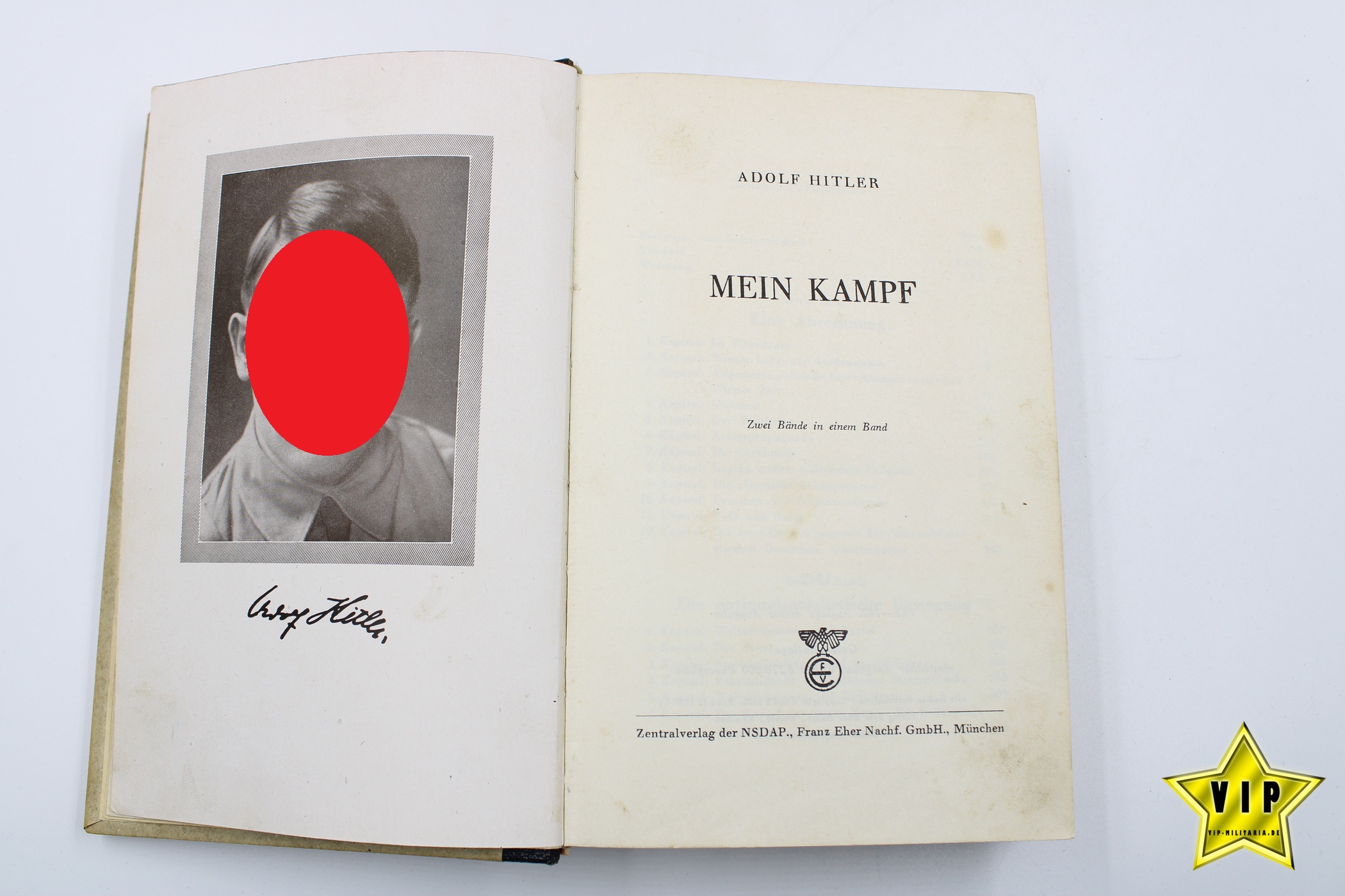 Mein Kampf 1942 Hochzeitsausgabe mit Widmung aus Schleinitz bei Marburg (Drau)