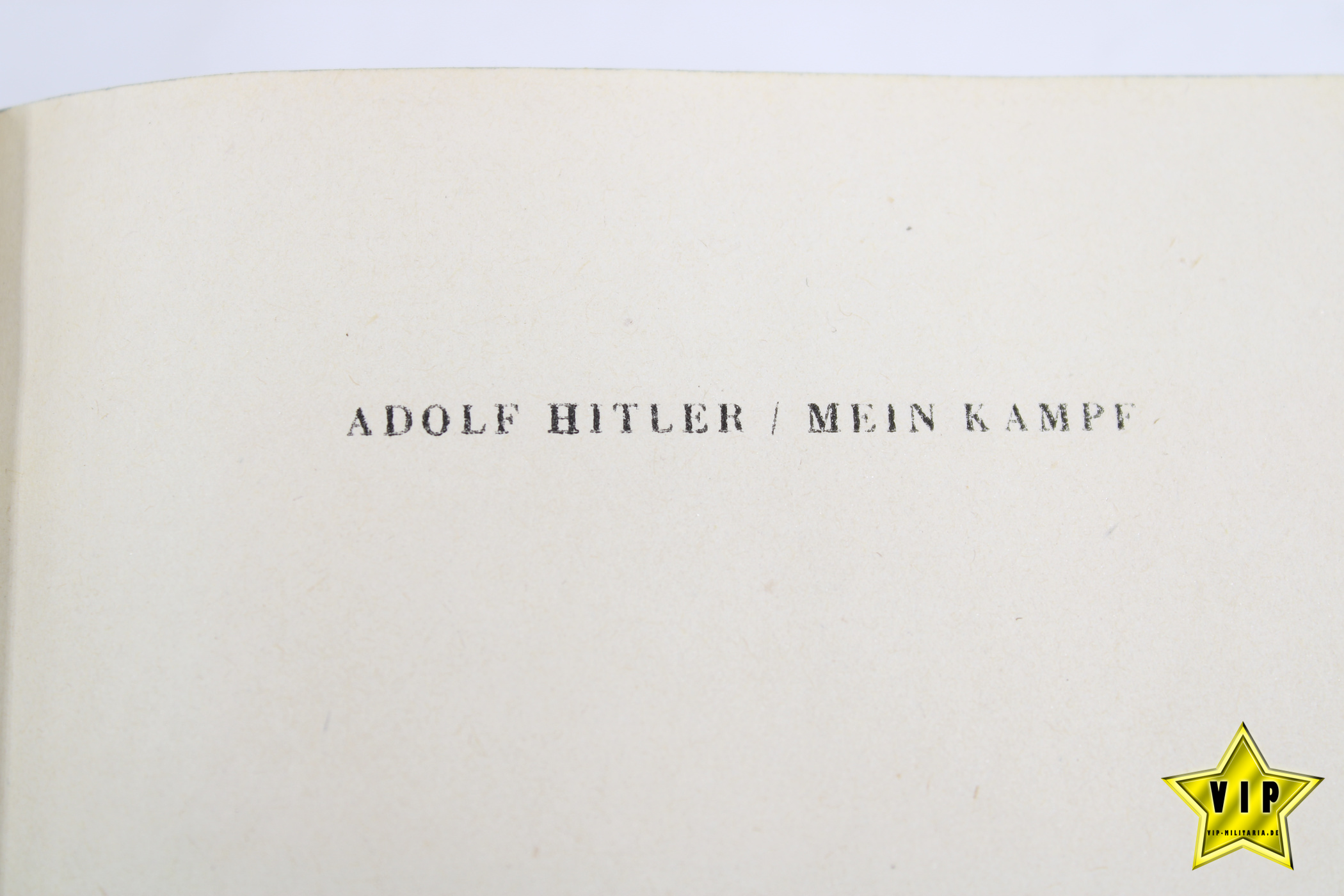 Mein Kampf 1943 mit blanko Widmungsseite in Lateinschrift