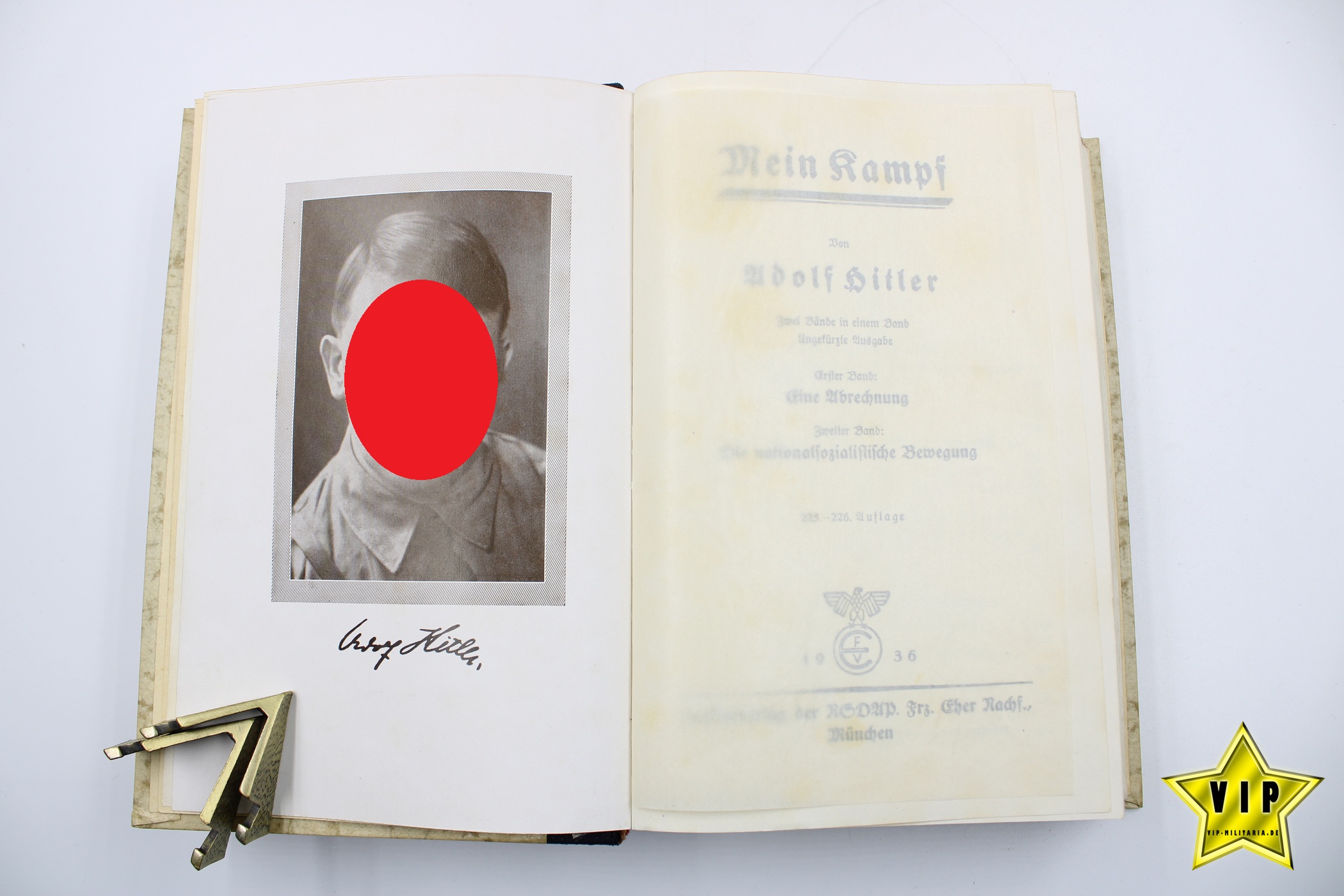 Mein Kampf 1936 Hochzeitsausgabe mit Widmung Mühldorf am Inn