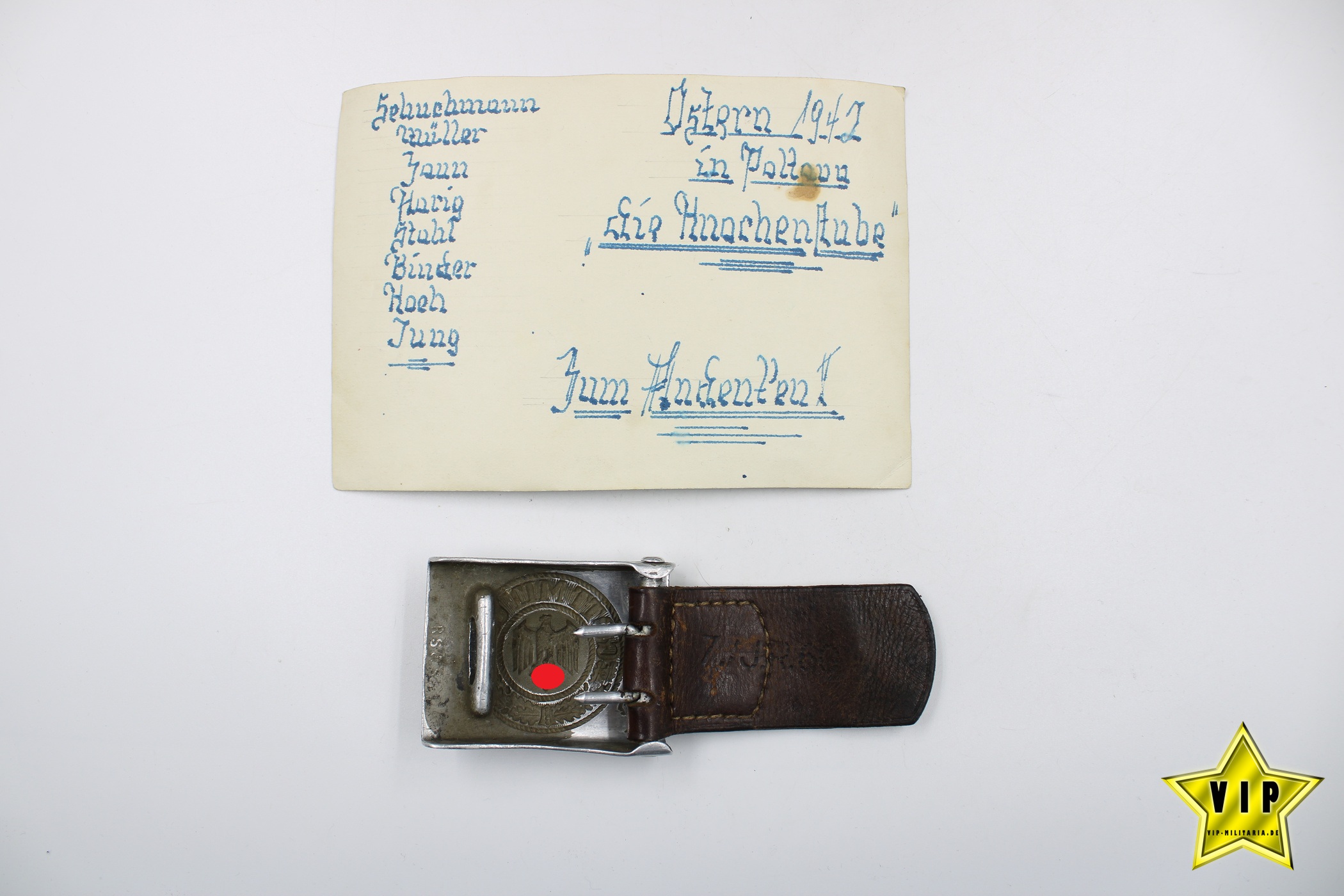 Wehrmacht Heer Koppelschloss mit Hersteller und Einheit