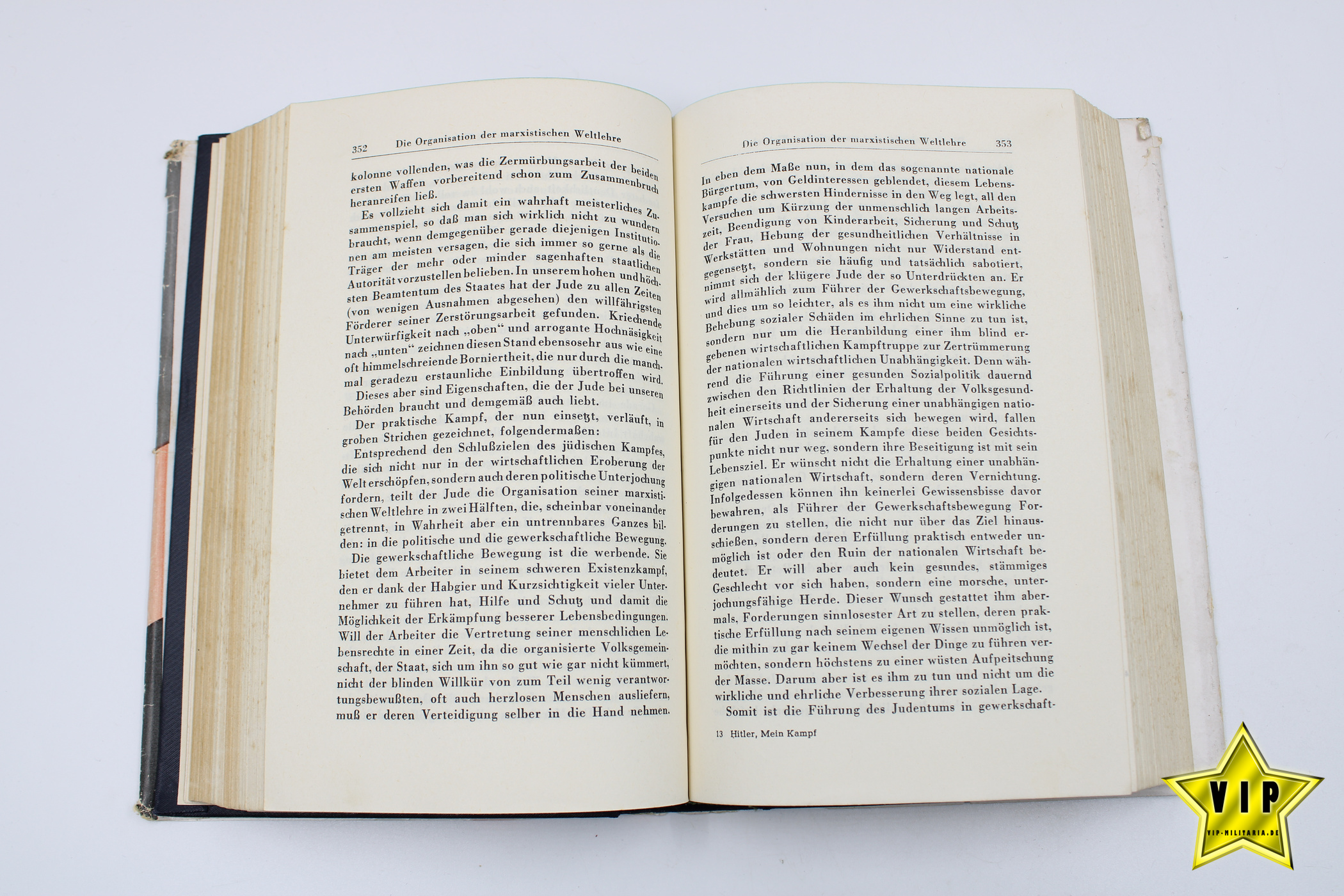 Adolf Hitler Mein Kampf Volksaugabe mit Schutzumschlag 1941 Kreisamtsleitung Neustadt