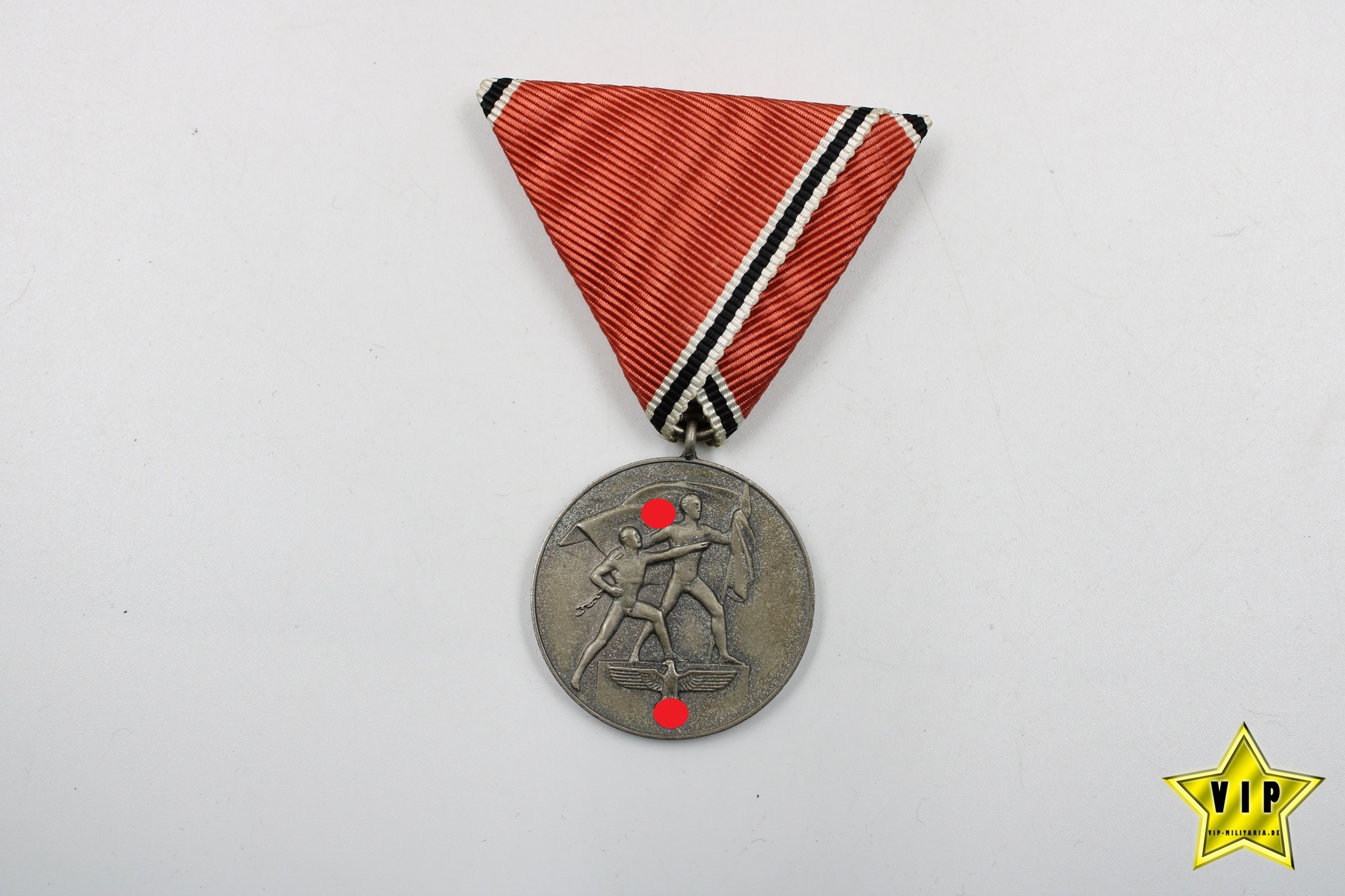 Anschluss Medaille 13. März 1938 Österreich an Dreiecksband