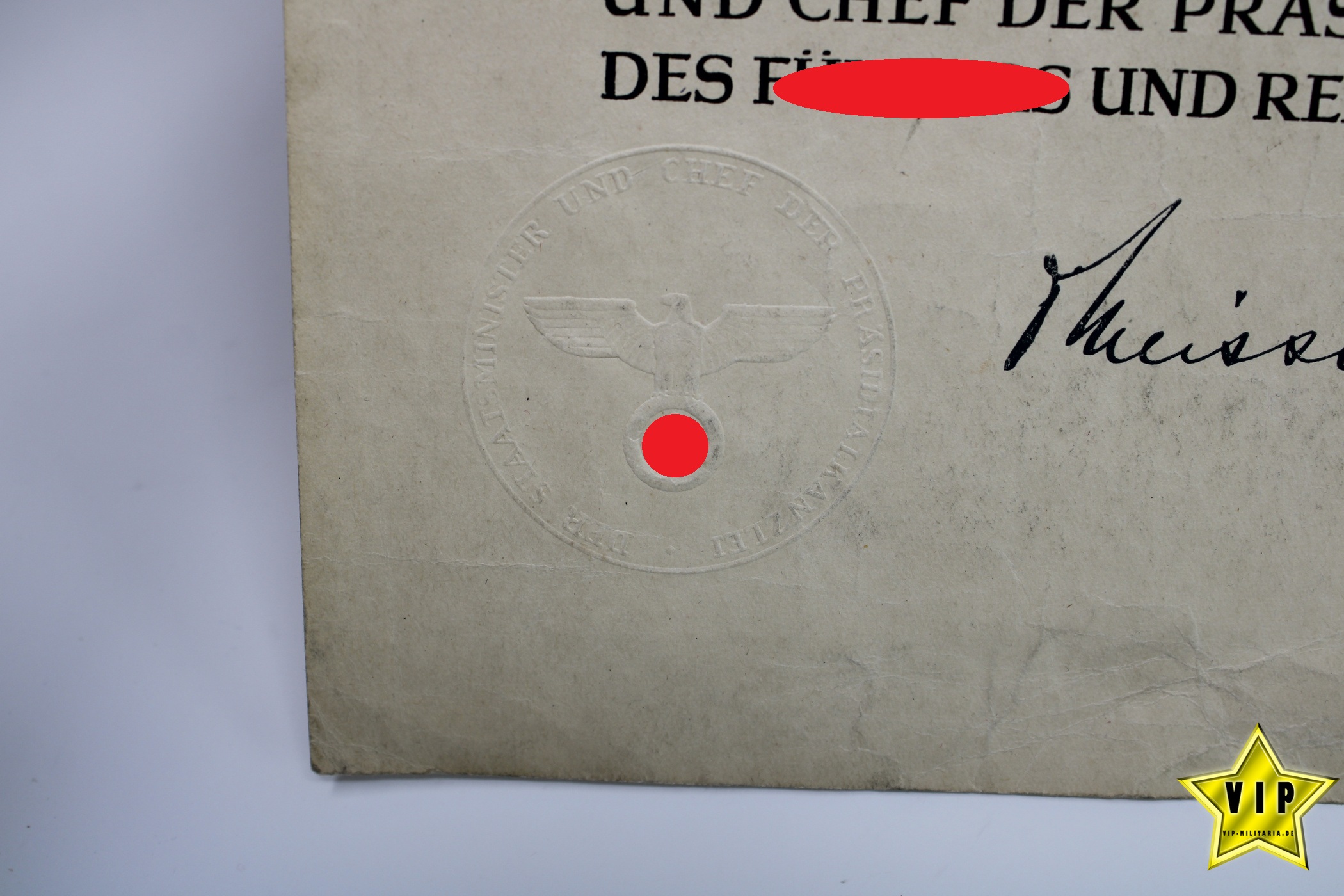 Kriegsverdienstmedaille 1939 mit Verleihungsurkunde