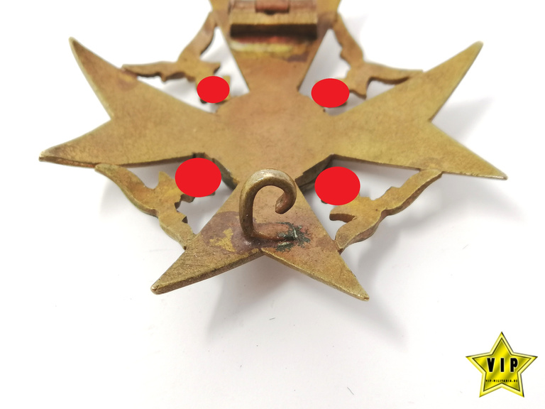 Spanienkreuz in Bronze ohne Schwerter Spanienkreuz in Bronze ohne Schwerter