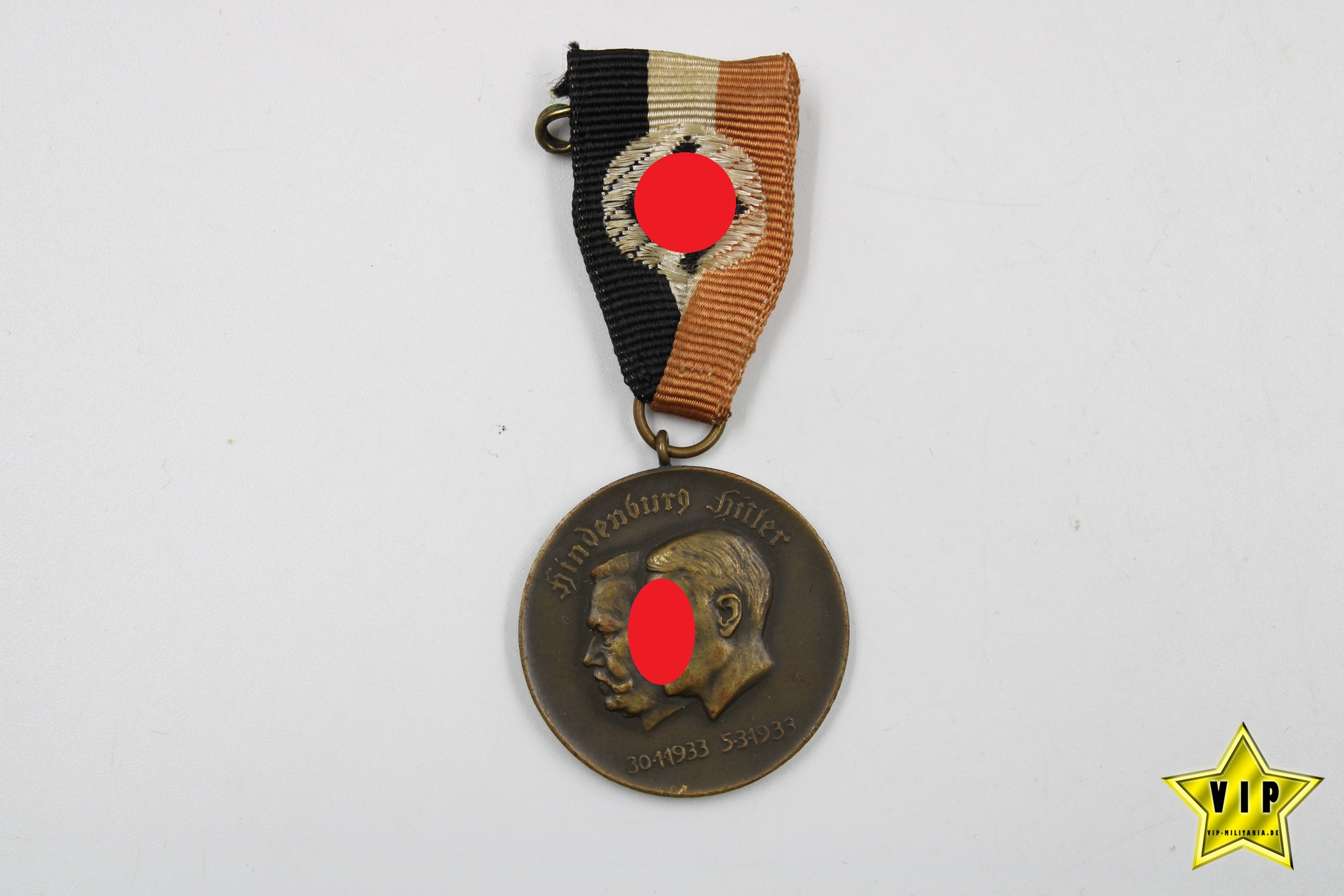 NSDAP Bronzemedaille Adolf Hitler-Hindenburg 1933 