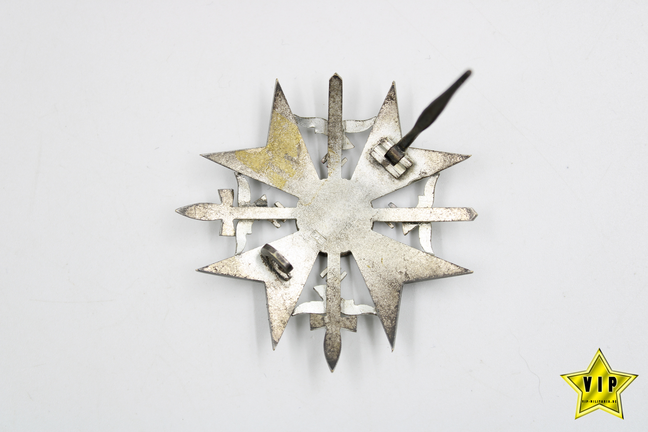 Spanienkreuz in Silber mit Schwertern Hersteller L/21 & L/15 Doppelmarkierung