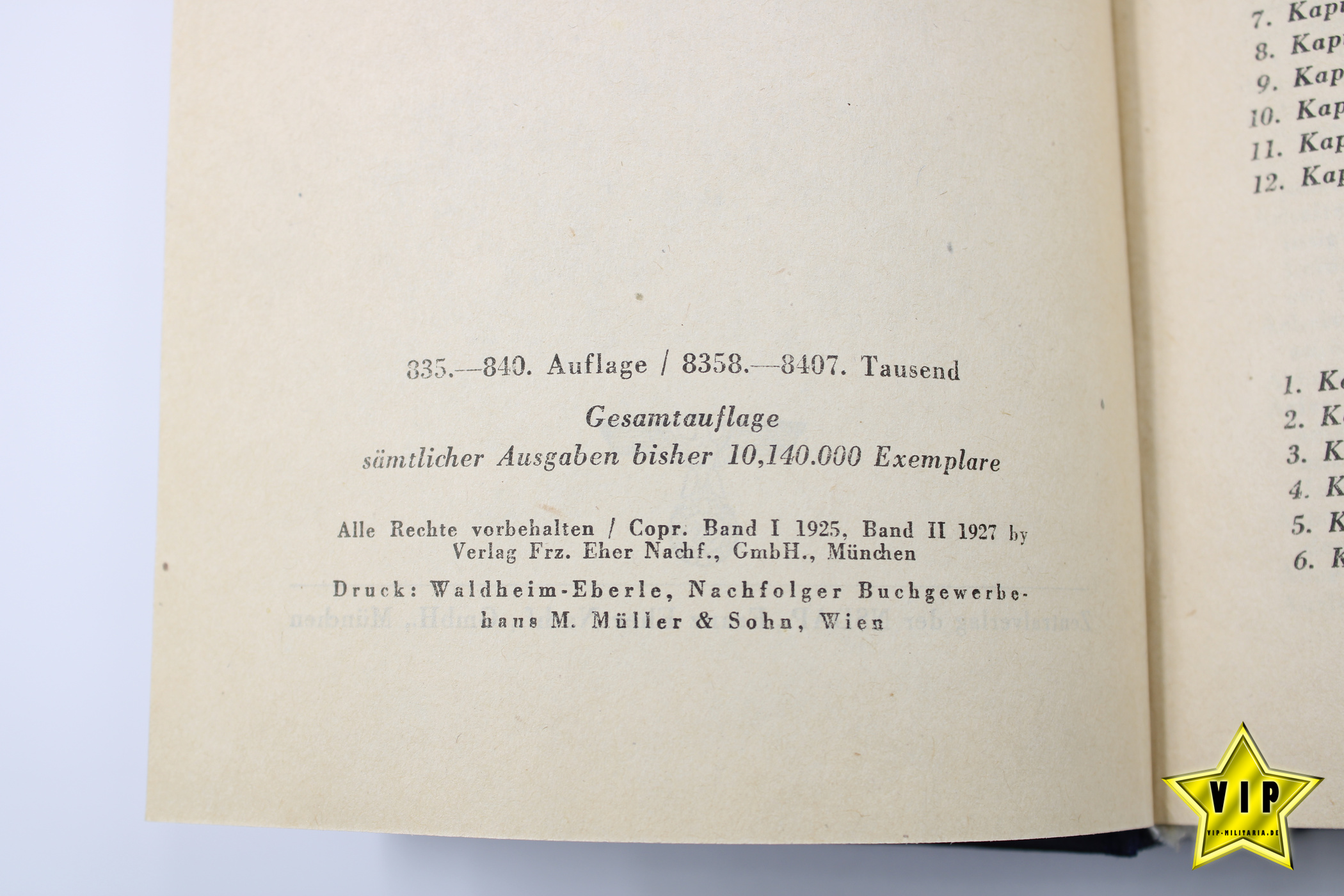 Mein Kampf Volksausgabe ohne Jahrgang Latein Schrift 
