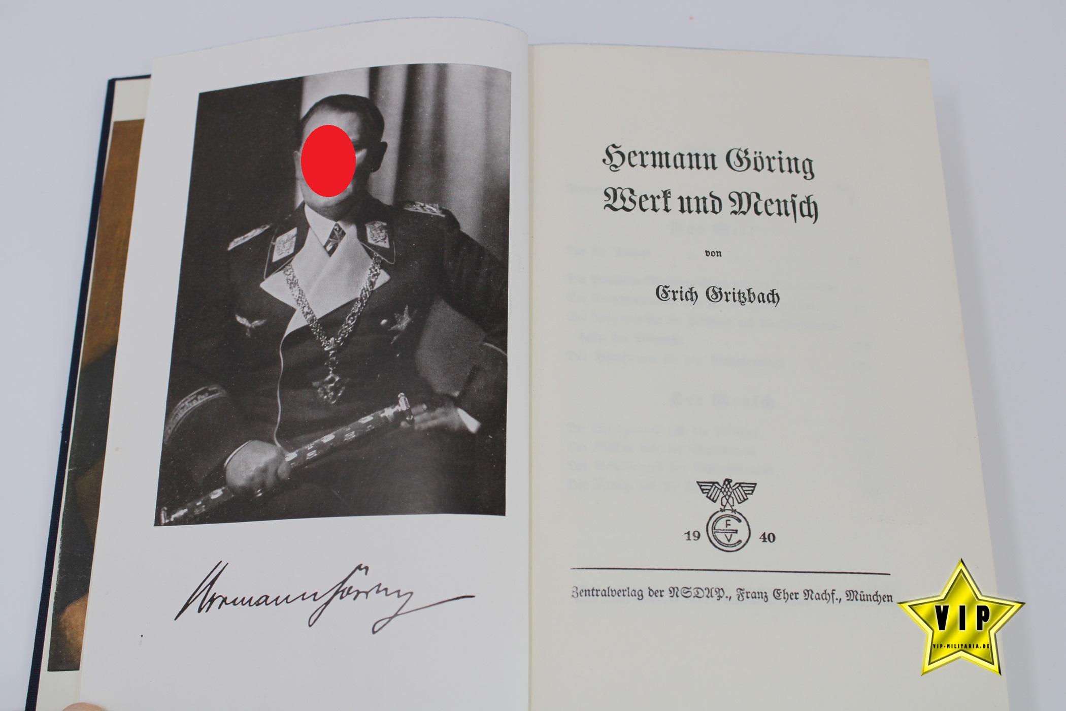HERMANN GÖRING WERK UND MENSCH 1940 BUCH