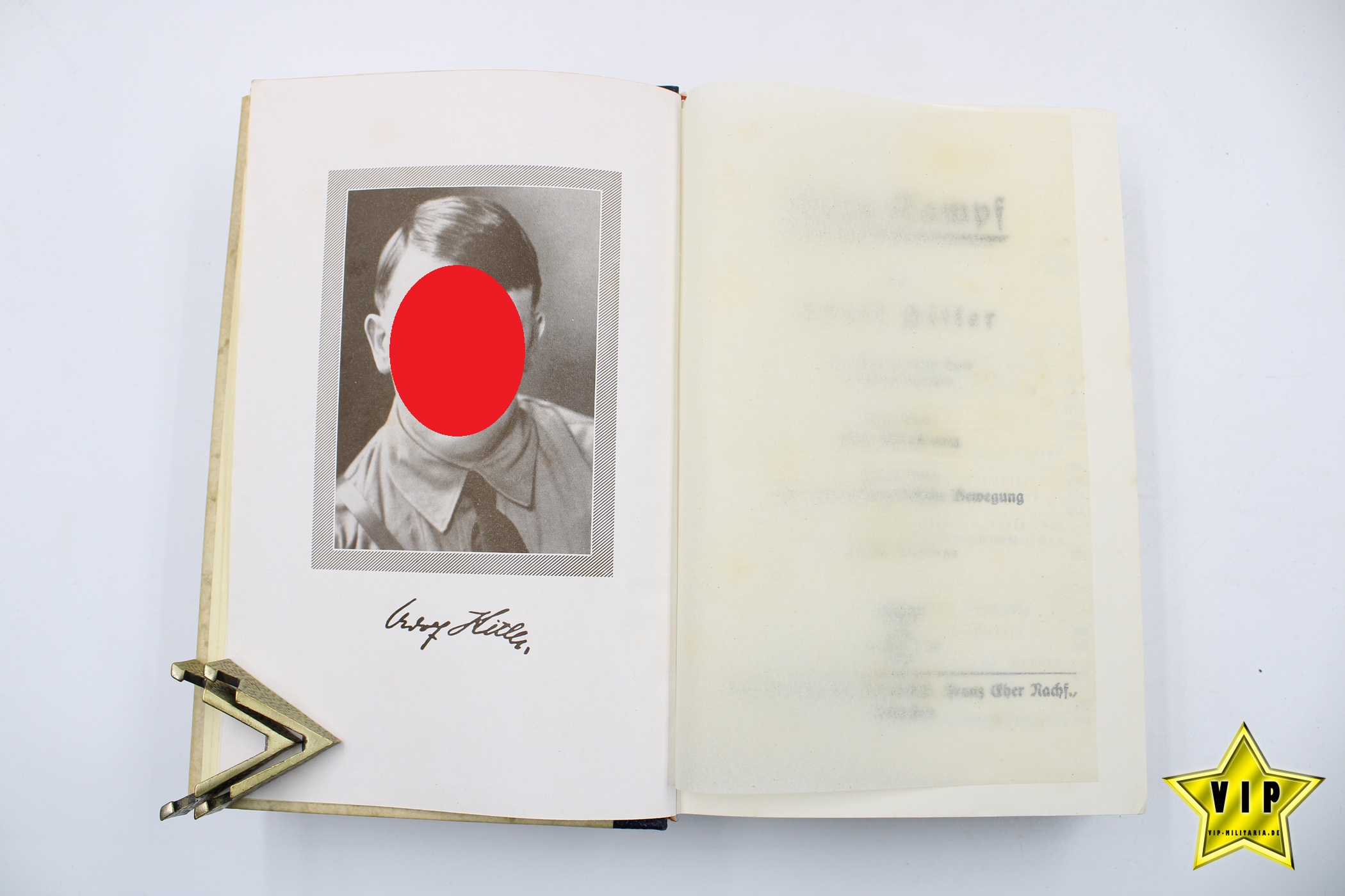Mein Kampf 1939 Hochzeitsausgabe mit Widmung der Gemeinde Schieder