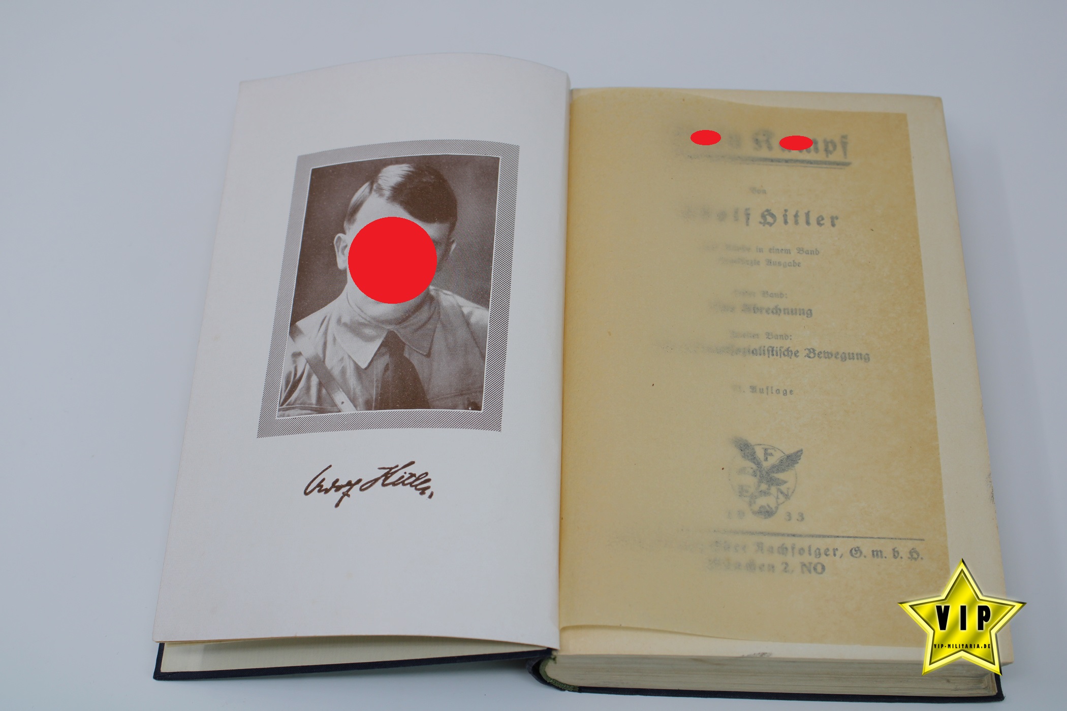 Adolf Hitler Mein Kampf frühe Ausgabe von 1933