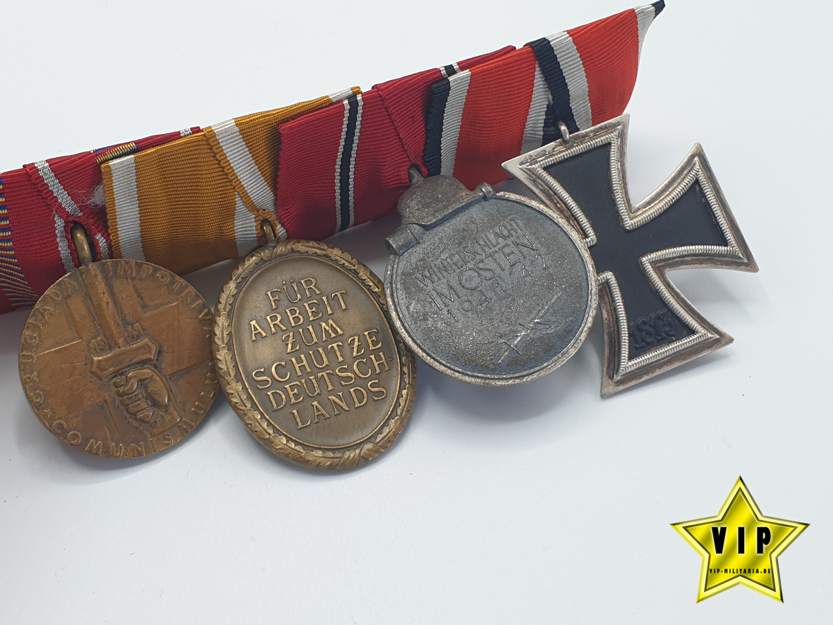 4- fach Spange Krimschild Träger, Eisernes Kreuz 2. Klasse 4- fach Spange Krimschild Träger, Eisernes Kreuz 2. Klasse