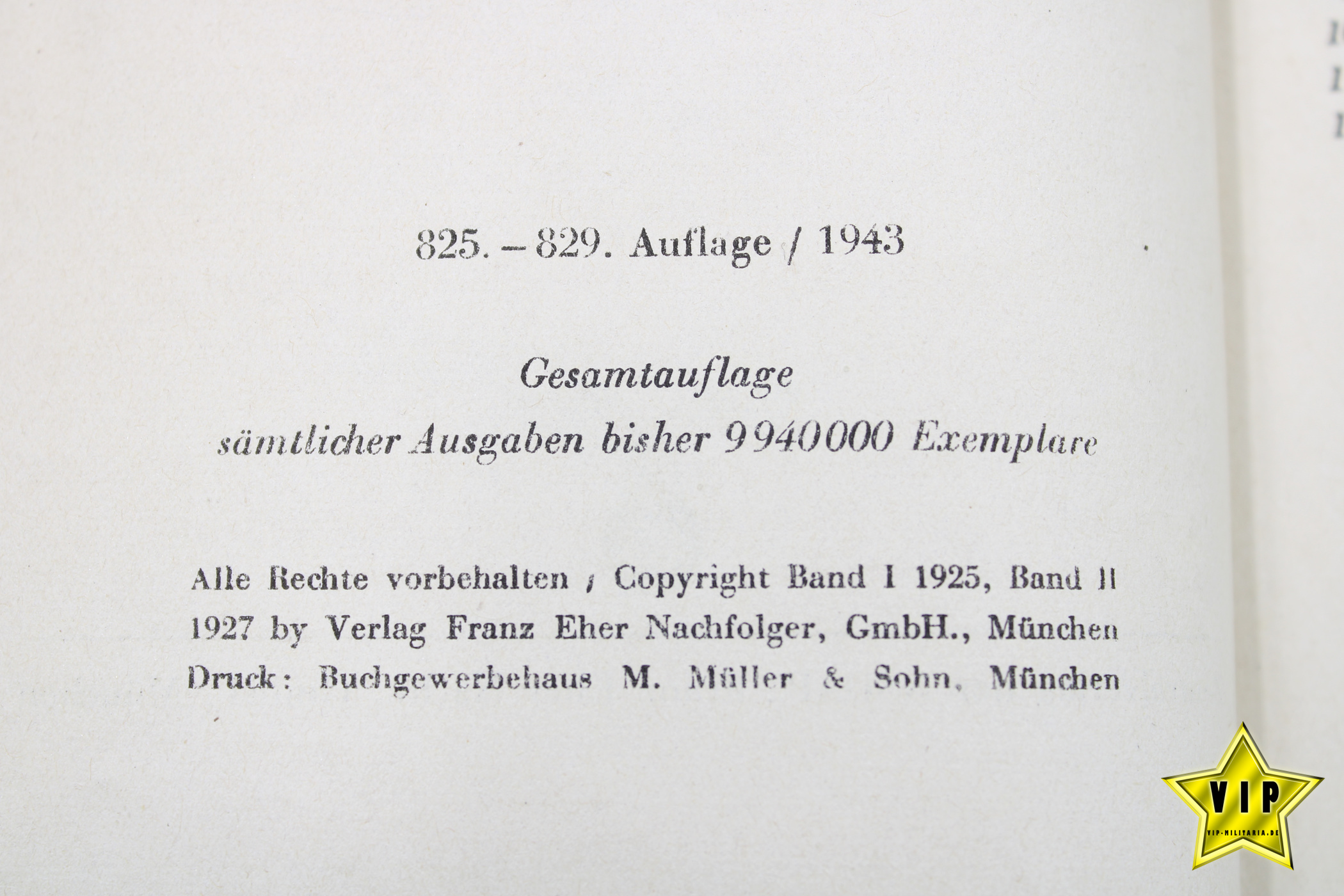 Mein Kampf 1943 Volksausgabe Lateinschrift