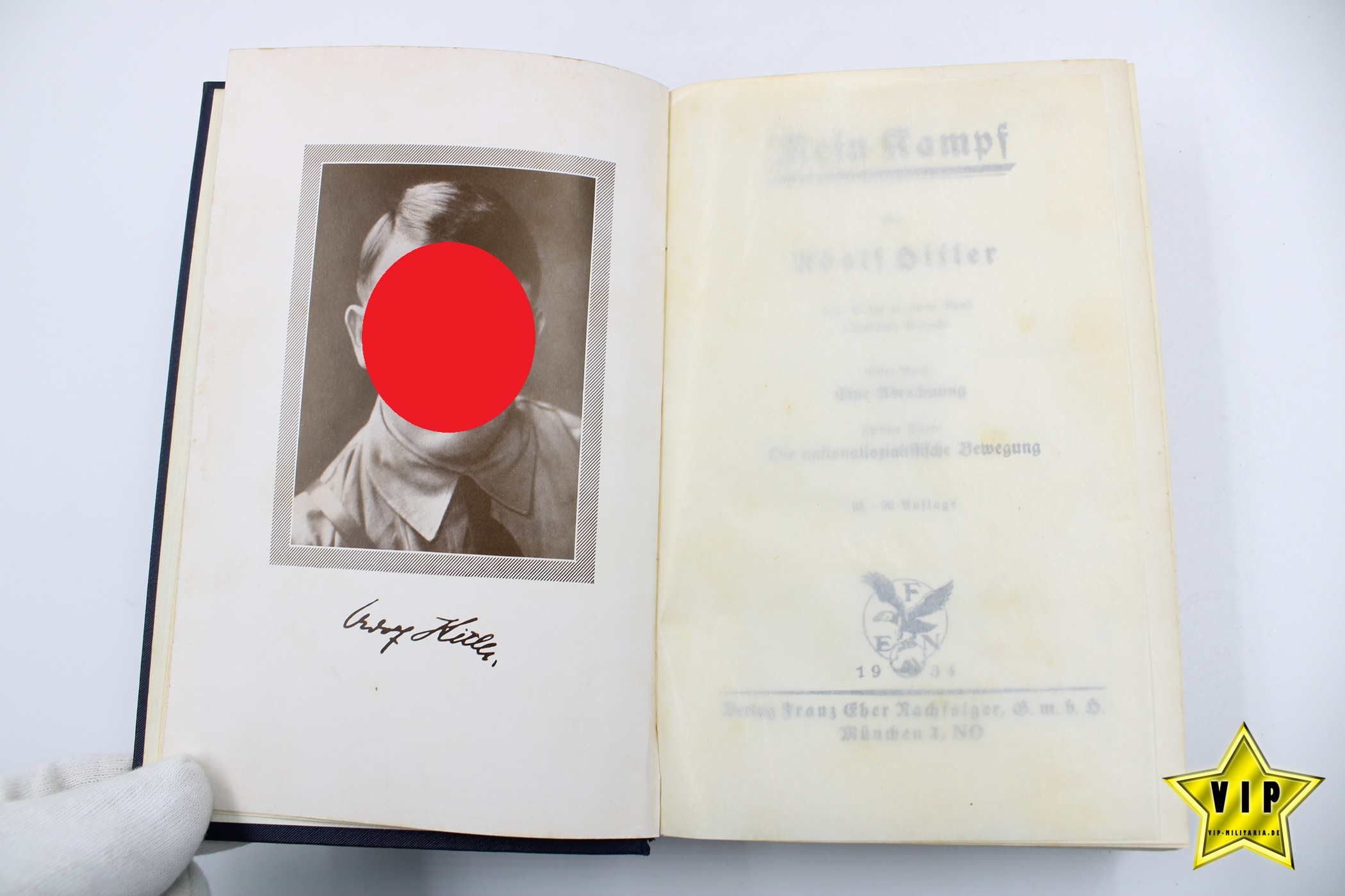 Mein Kampf 1934 Volksausgabe mit Schutzumschlag 