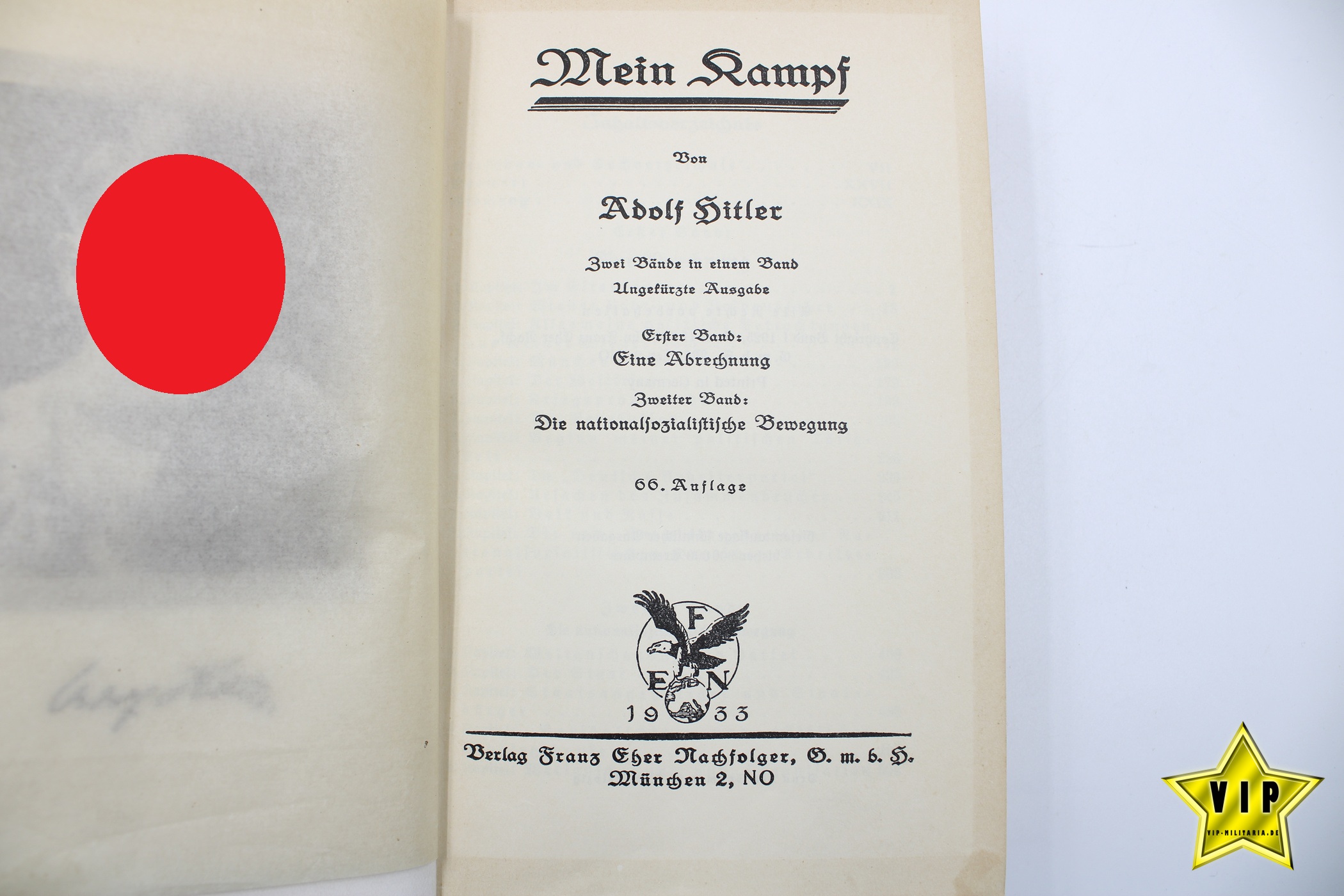 Mein Kampf 1933 frühe Volksausgabe