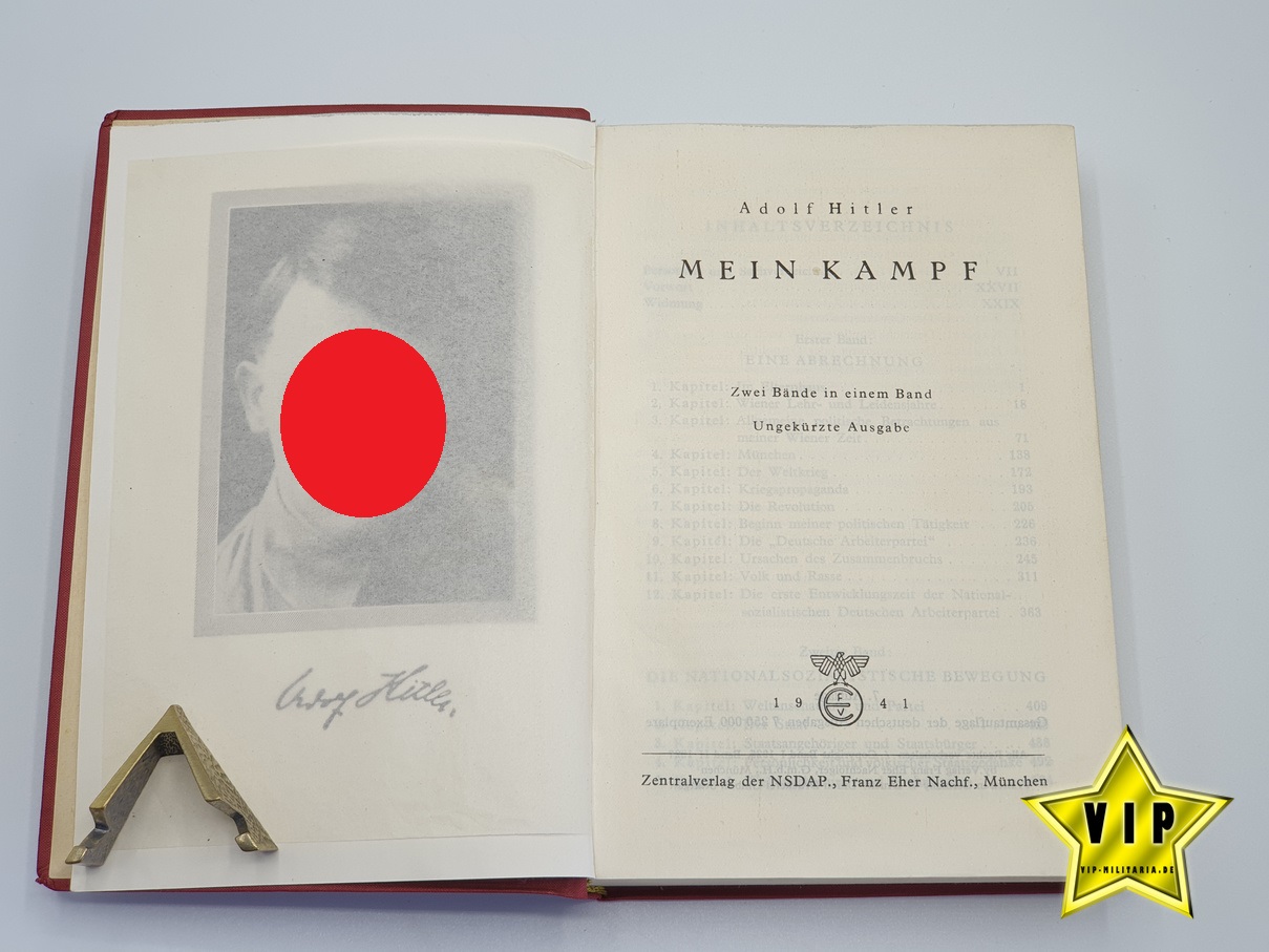 Adolf Hitler " Mein Kampf " rote Tornisterausgabe 1941