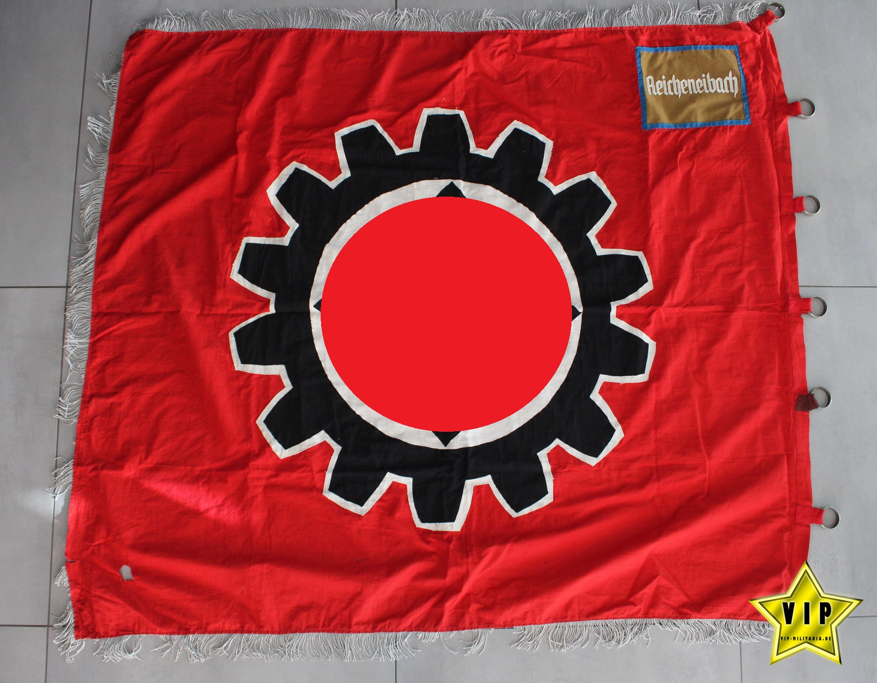 Ortsgruppenfahne der Deutschen Arbeitsfront DAF Ortsgruppe Reicheneibach