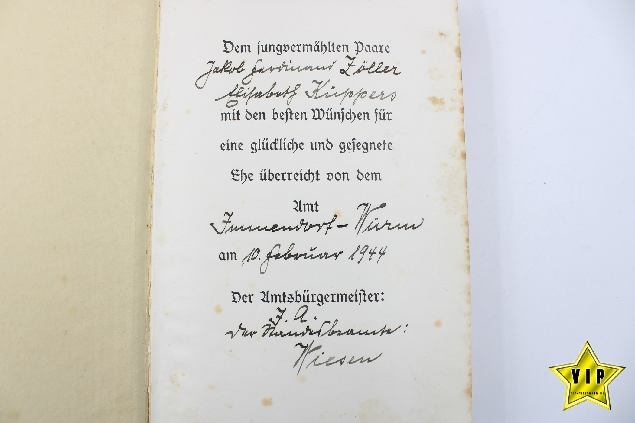 Mein Kampf 1942 Hochzeitsausgabe Immendorf-Würm in Lateinschrift