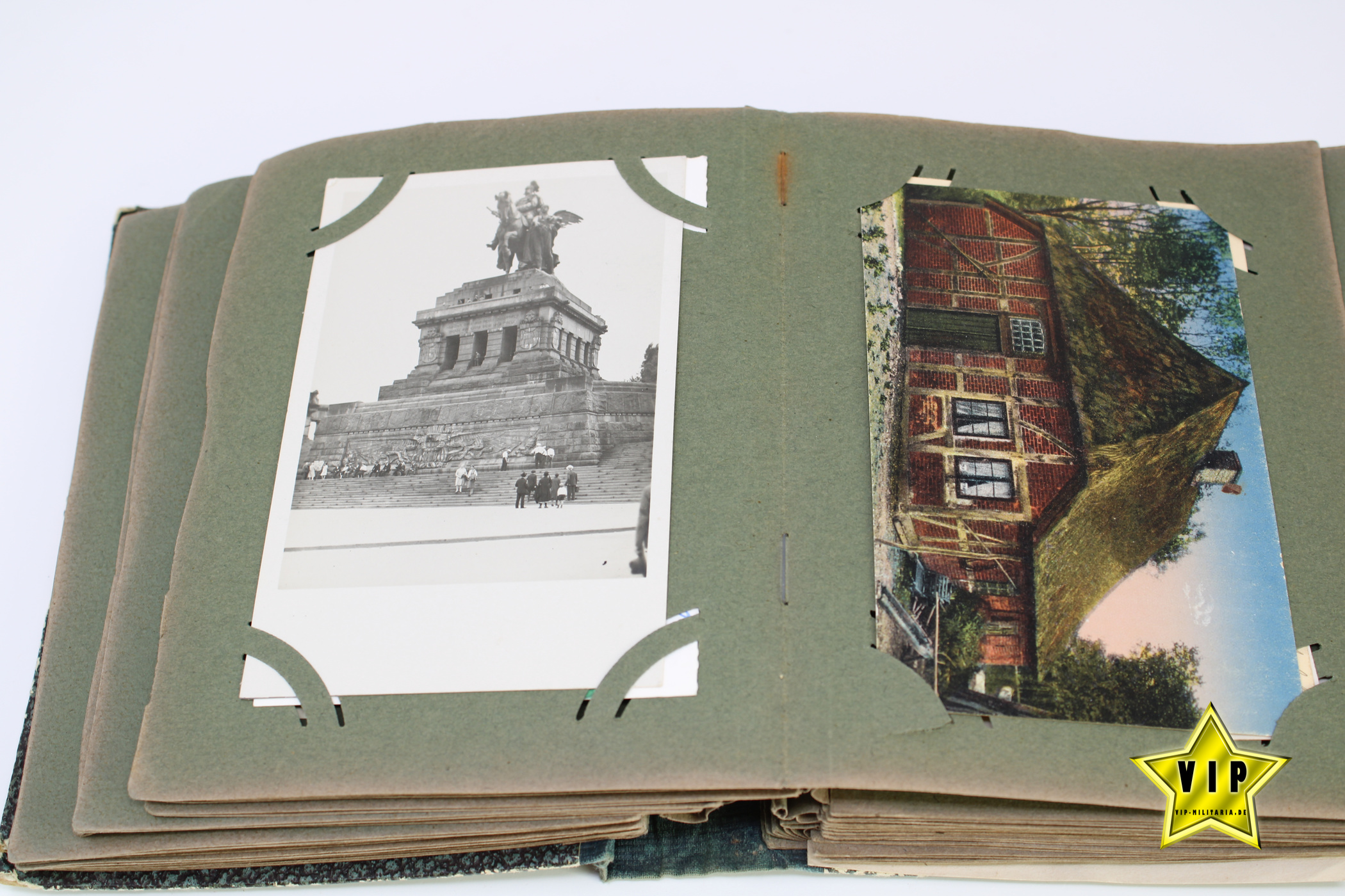 Postkartenalbum mit Postkarten aus der Kaiserzeit