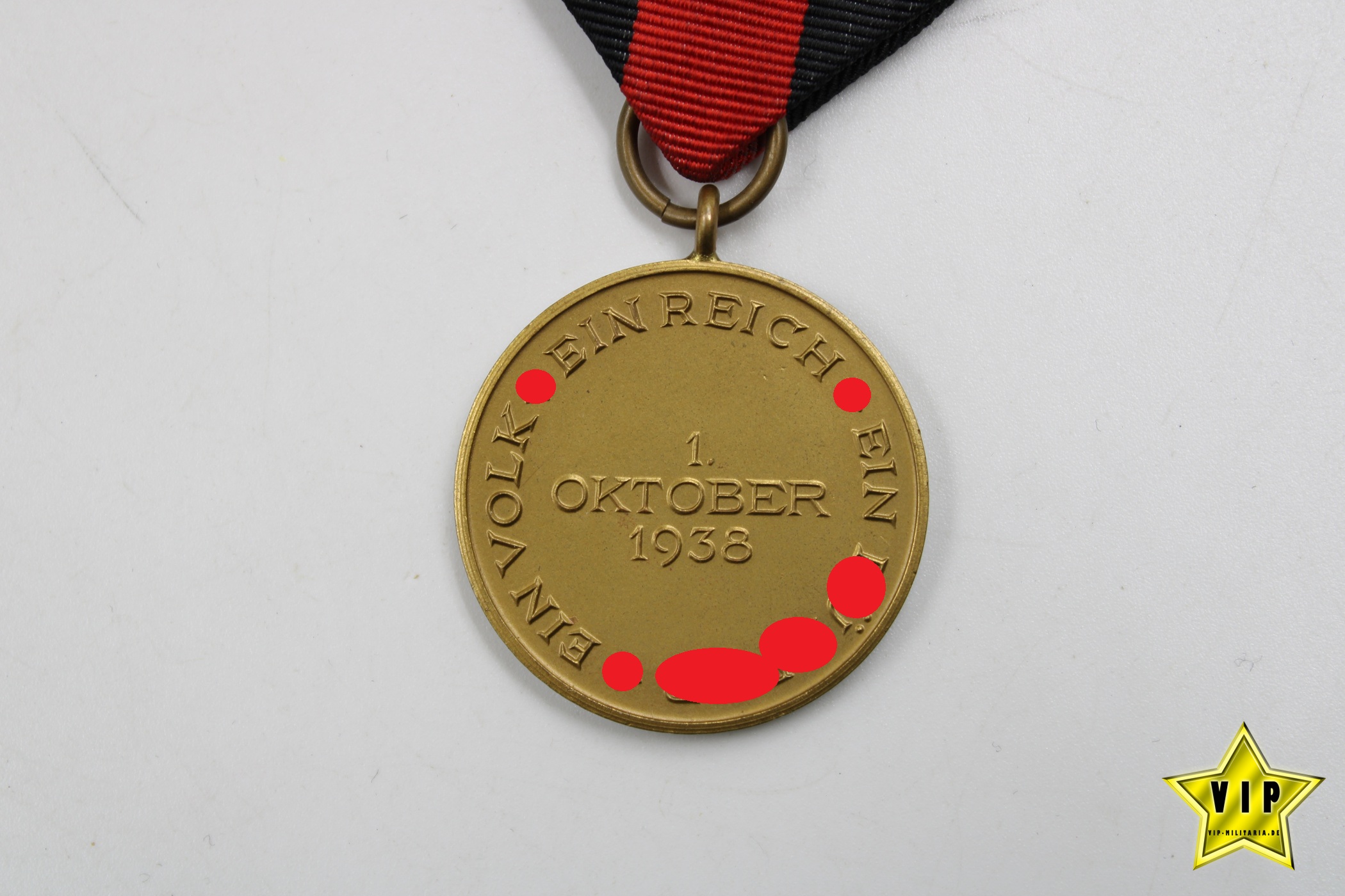 Anschluss Medaille 1. Oktober Sudetenland im Verleihungsetui