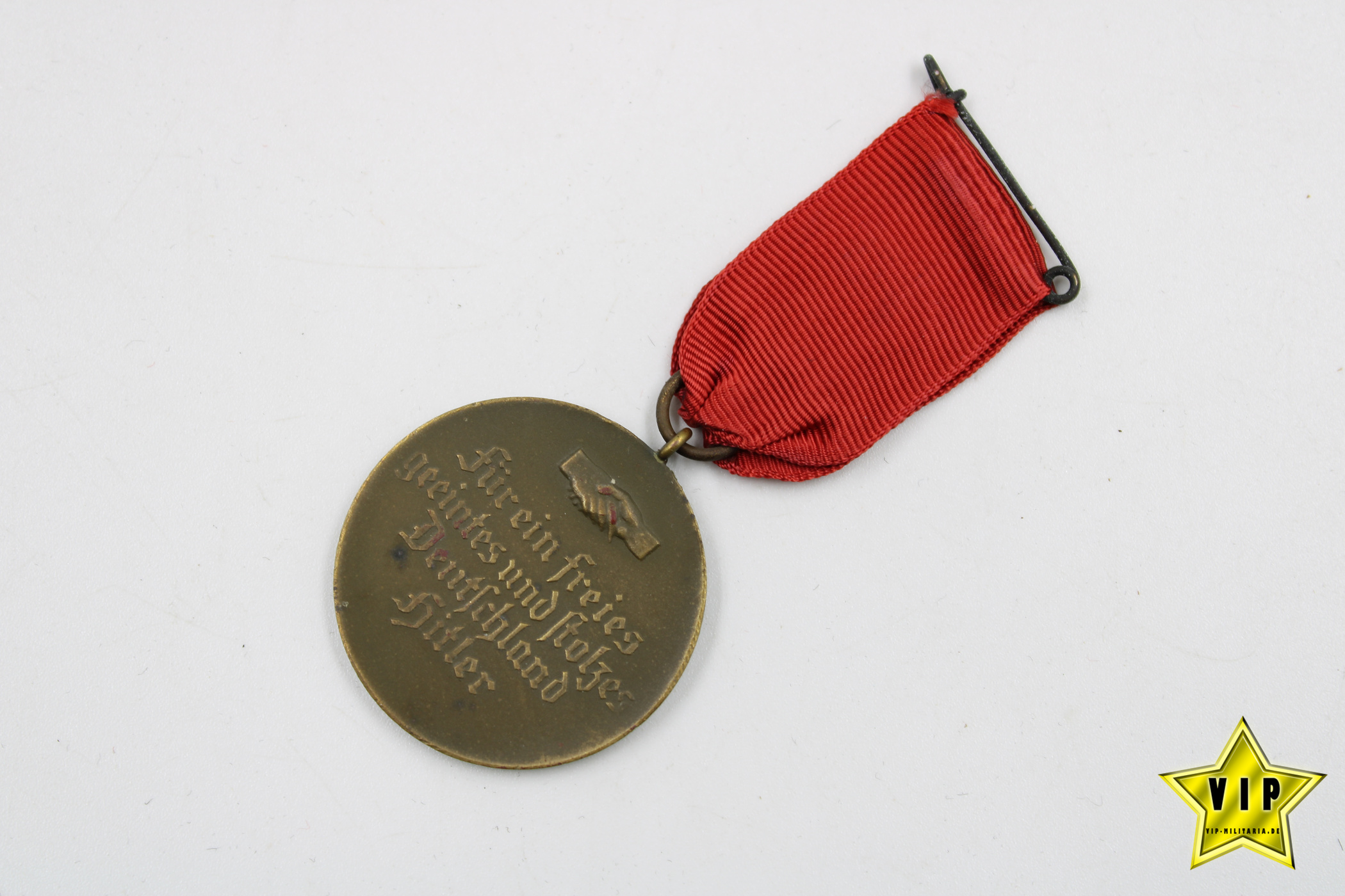 Bronzemedaille Adolf Hitler - Hindenburg 1933 in Verleihungstüte