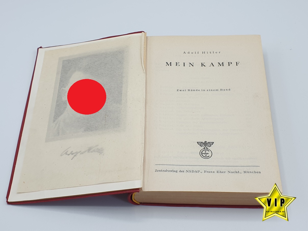 Adolf Hitler " Mein Kampf " rote Tornisterausgabe 1942