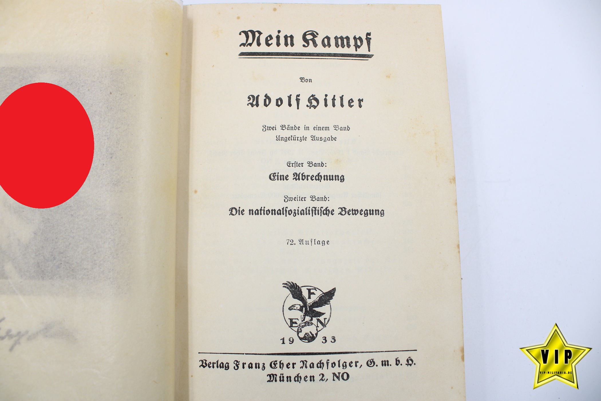 Mein Kampf 1933 frühe Volksausgabe