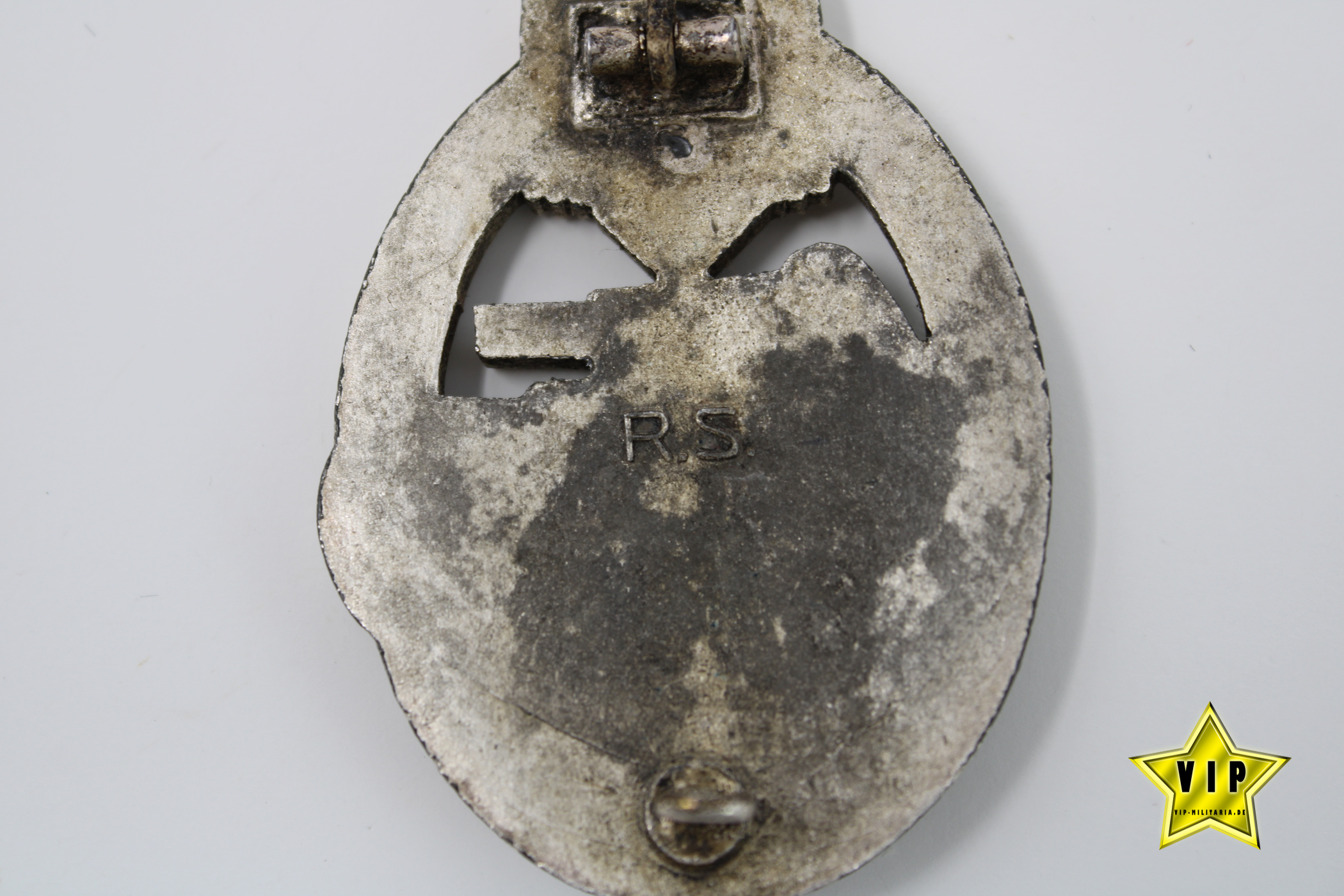 PANZERKAMPFABZEICHEN SILBER HERSTELLER R.S.