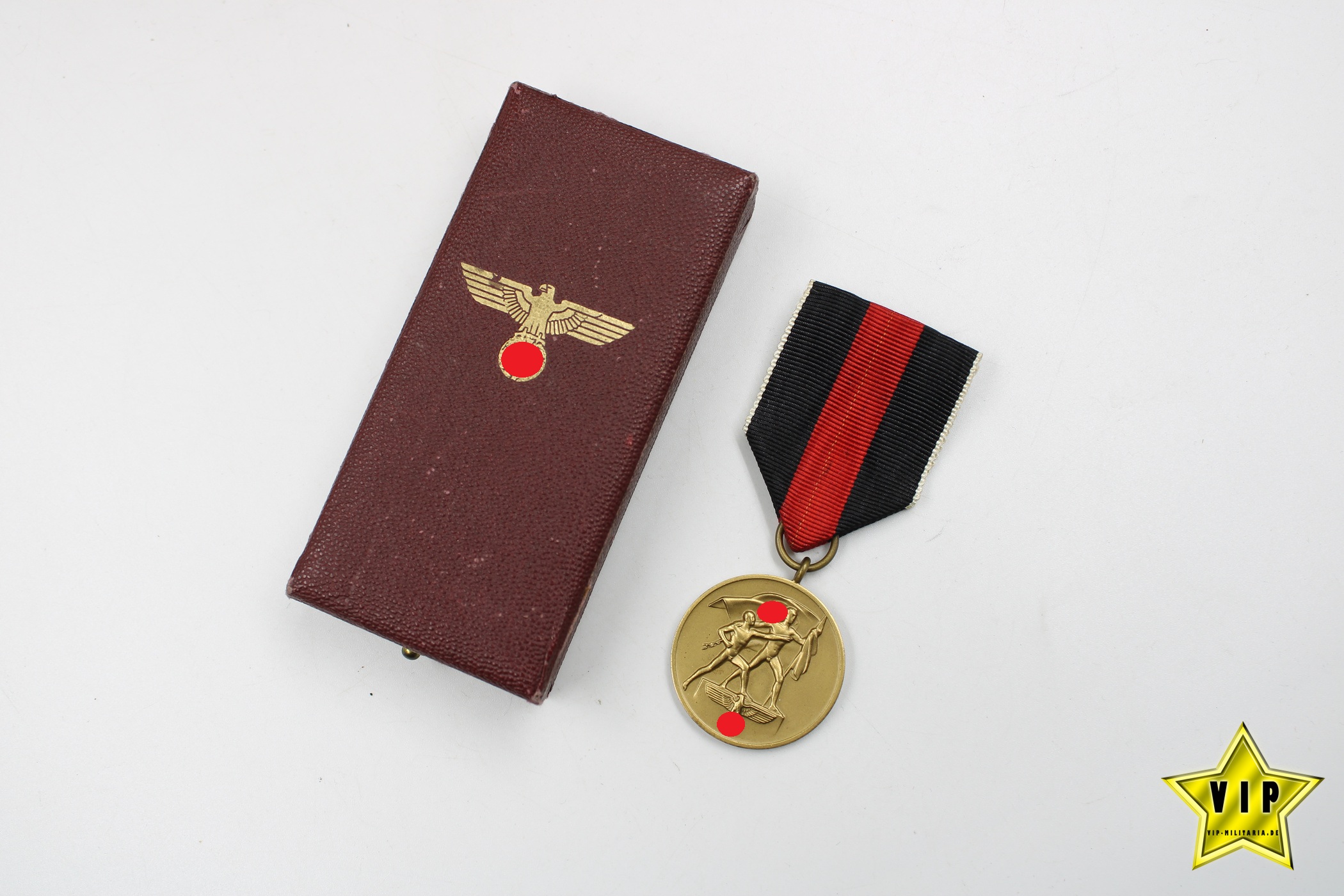 Anschluss Medaille 1. Oktober Sudetenland im Etui 