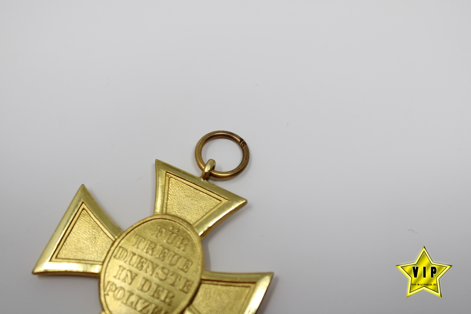 DIENSTAUSZEICHNUNG POLIZEI 25 JAHRE GOLD HERSTELLER 16 IM VERLEIHUNGSETUI