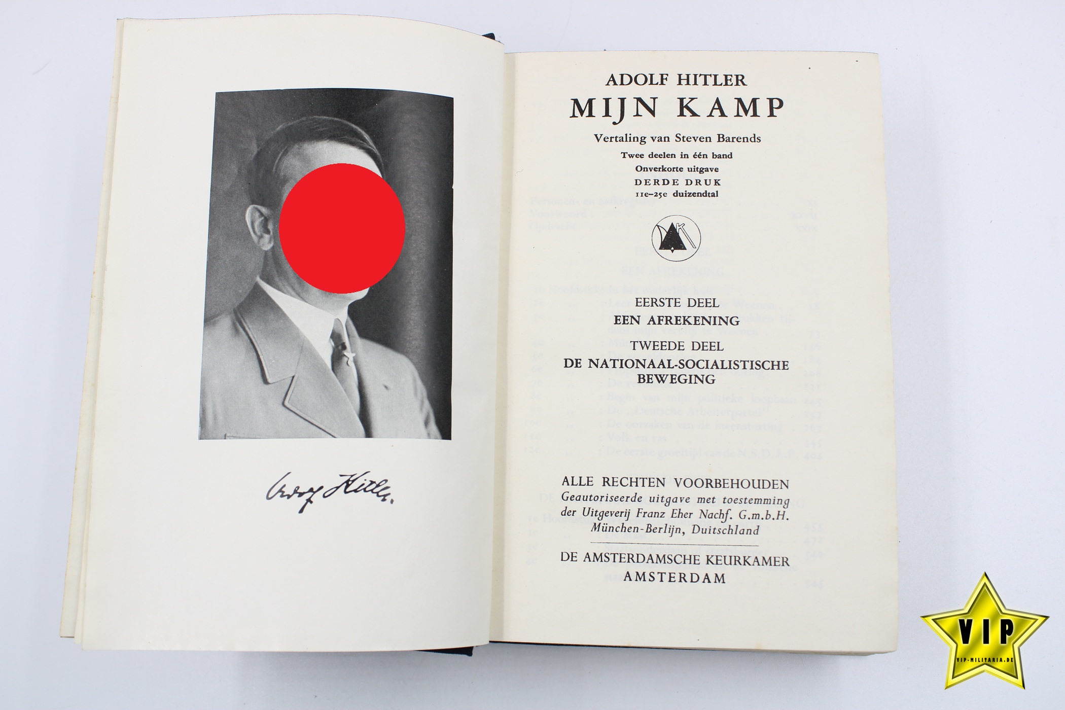 Mein Kampf Niederländische Ausgabe MIJN Kamp