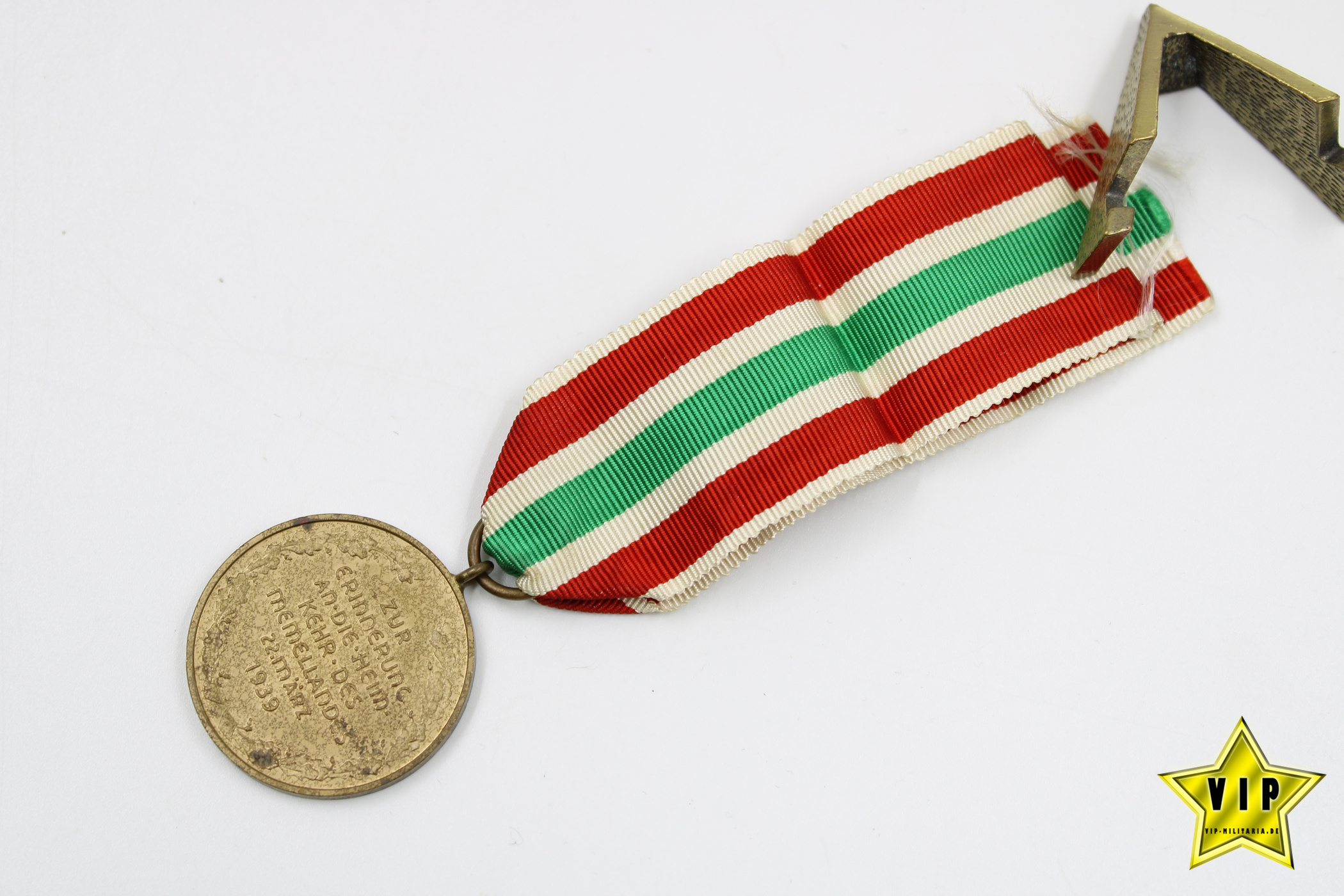 Memelland Medaille 1939 Hersteller H.C. im Etui