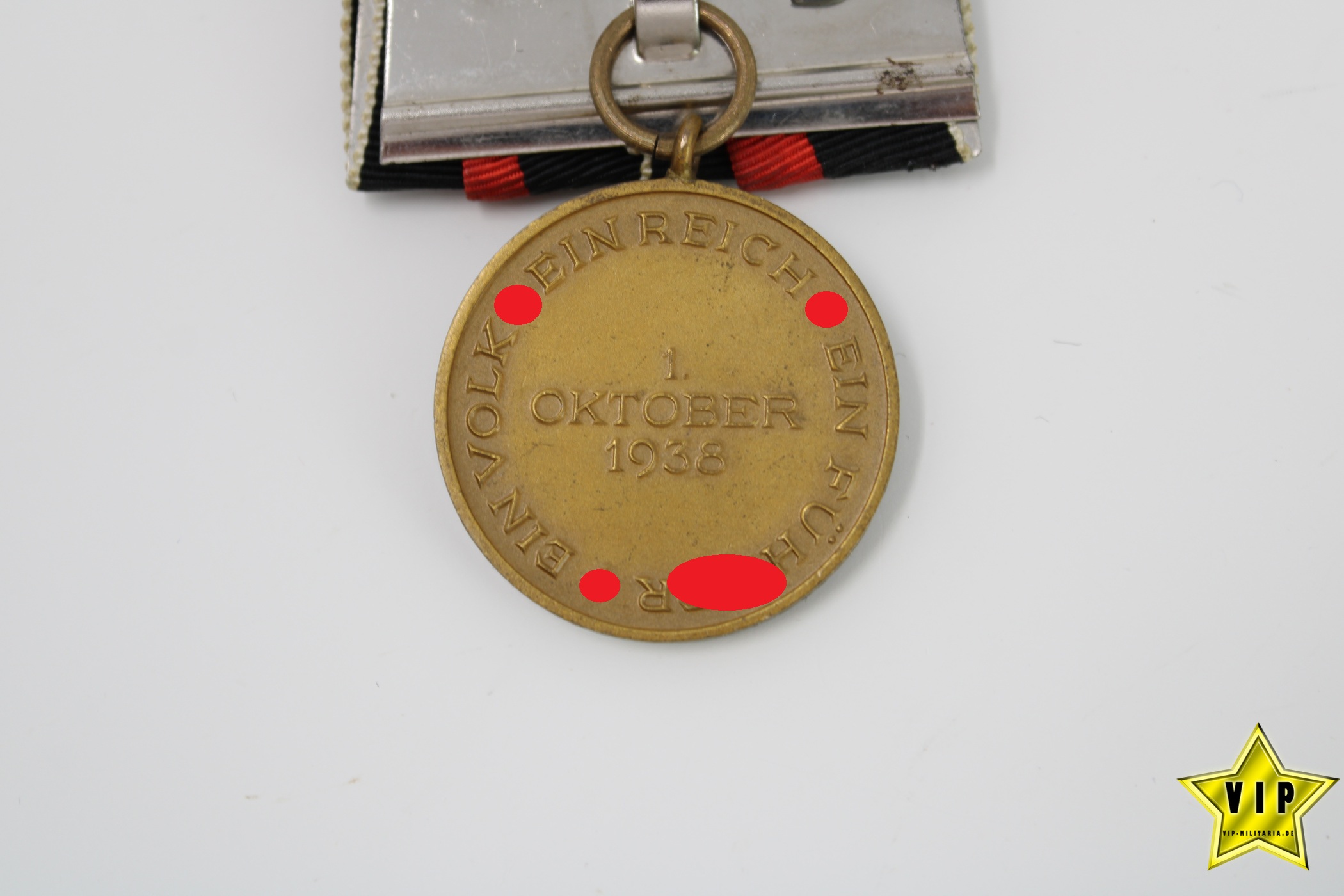 MEDAILLE 1. OKTOBER SUDETENLAND ANSCHLUSSMEDAILLE PRAGER BURG AUFLAGE